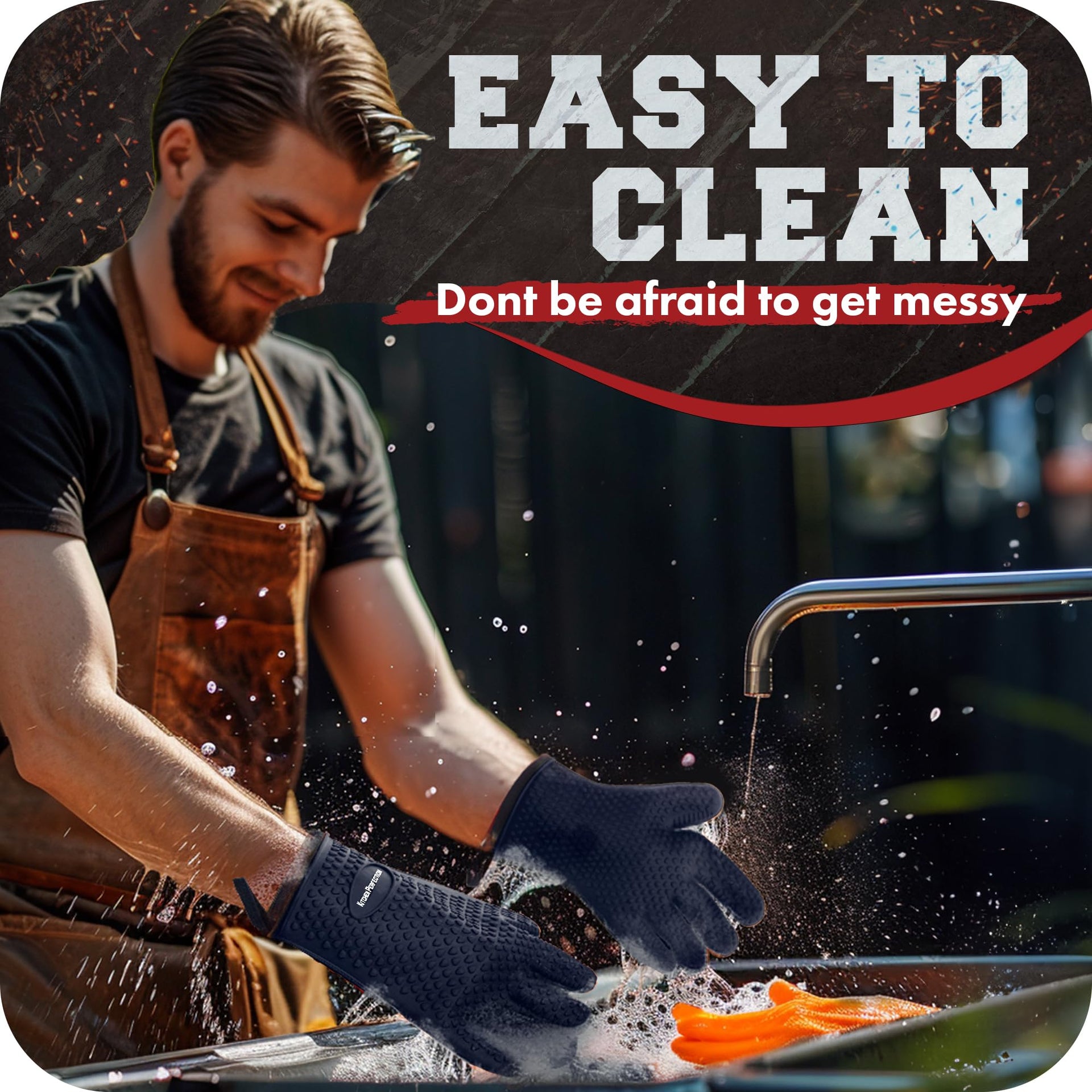 XL Silicone Smoker BBQ Gloves (2 Count)