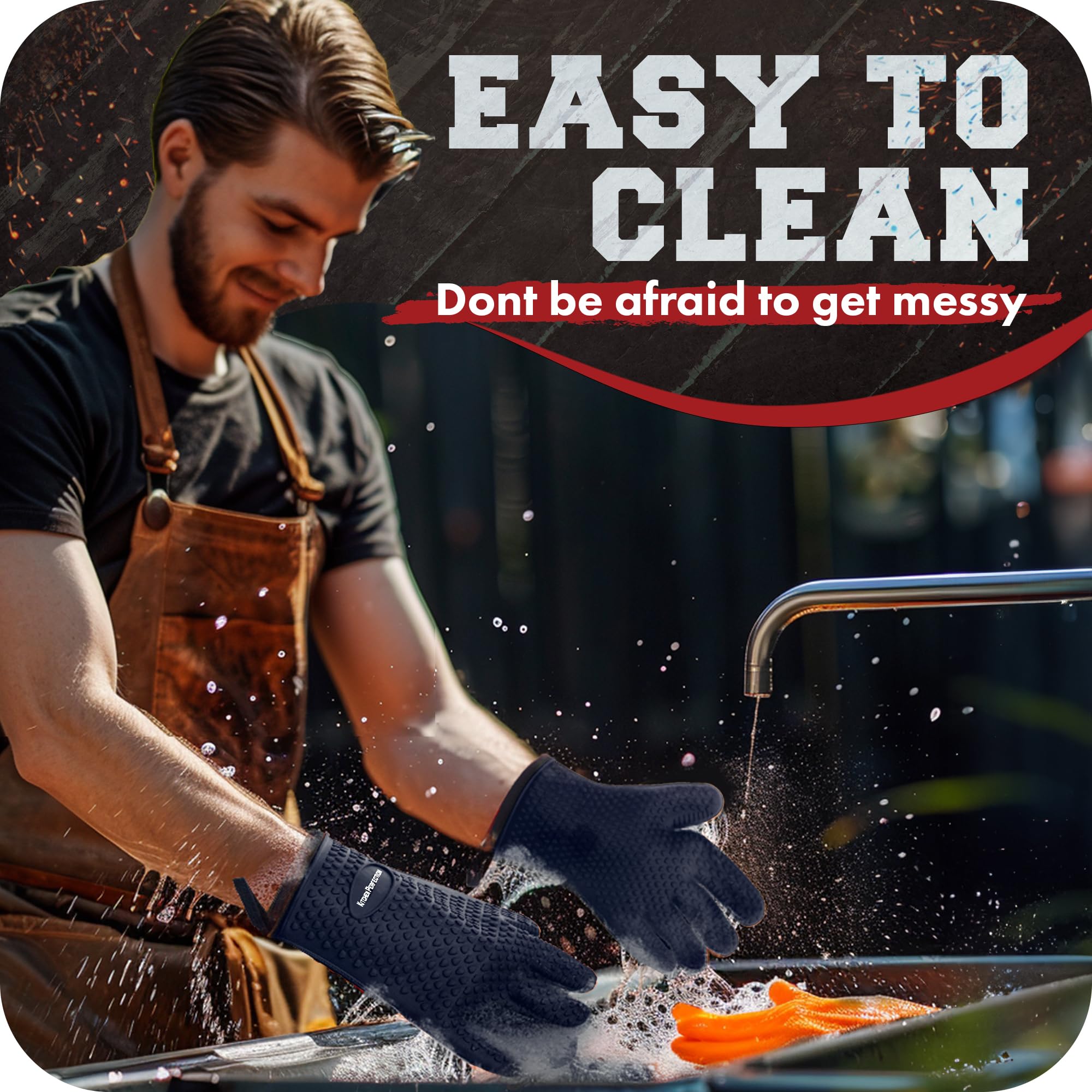 XL Silicone Smoker BBQ Gloves (2 Count)