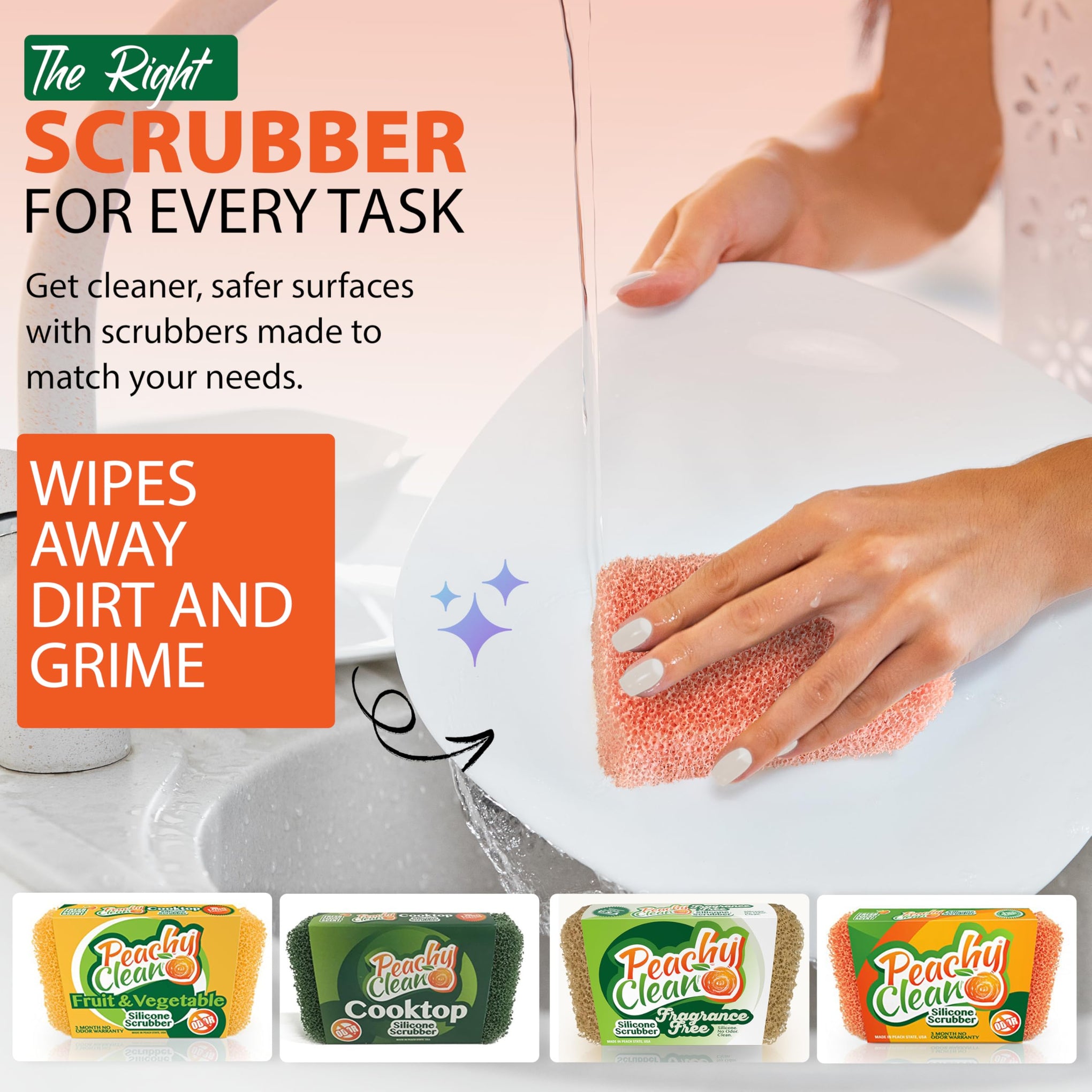 Silicone Dish Sponge Scrubbers