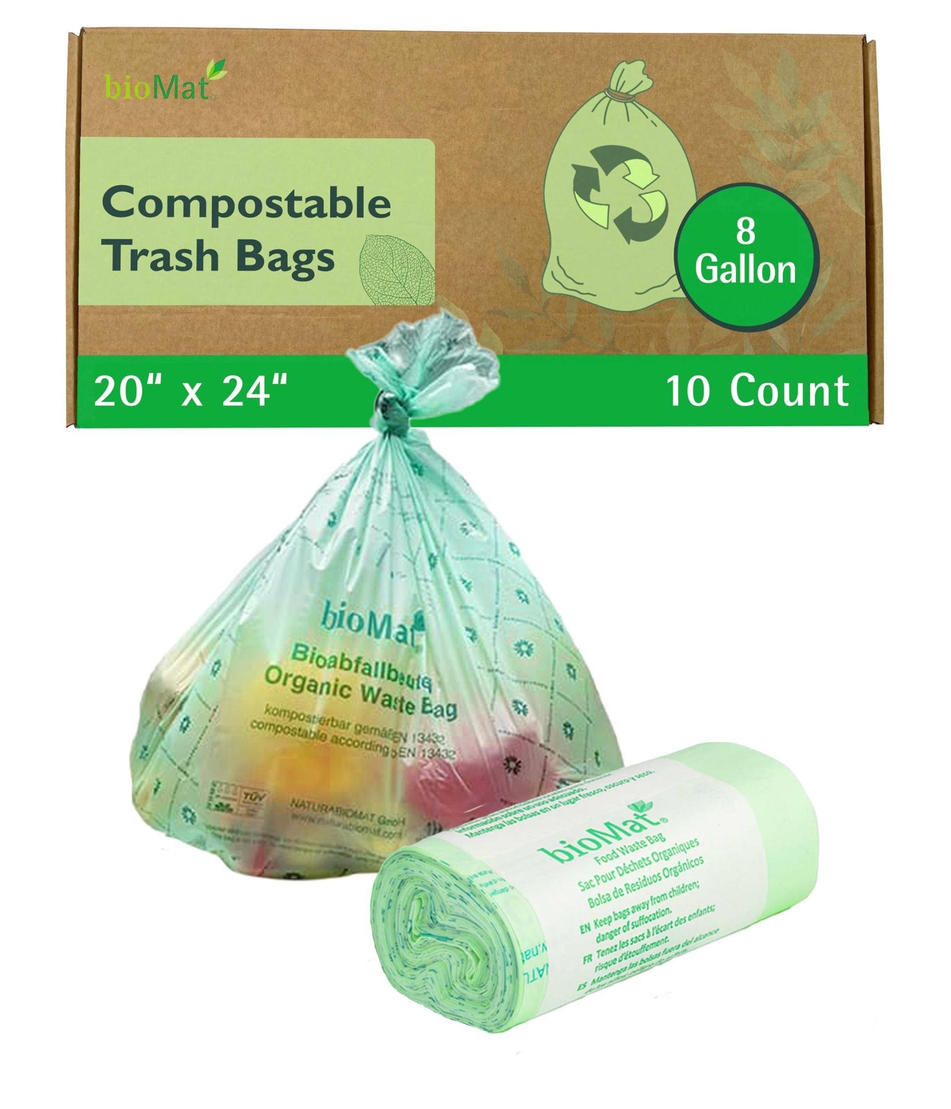 8 Gallon Compostable Food Scrap Bags (10 Count)