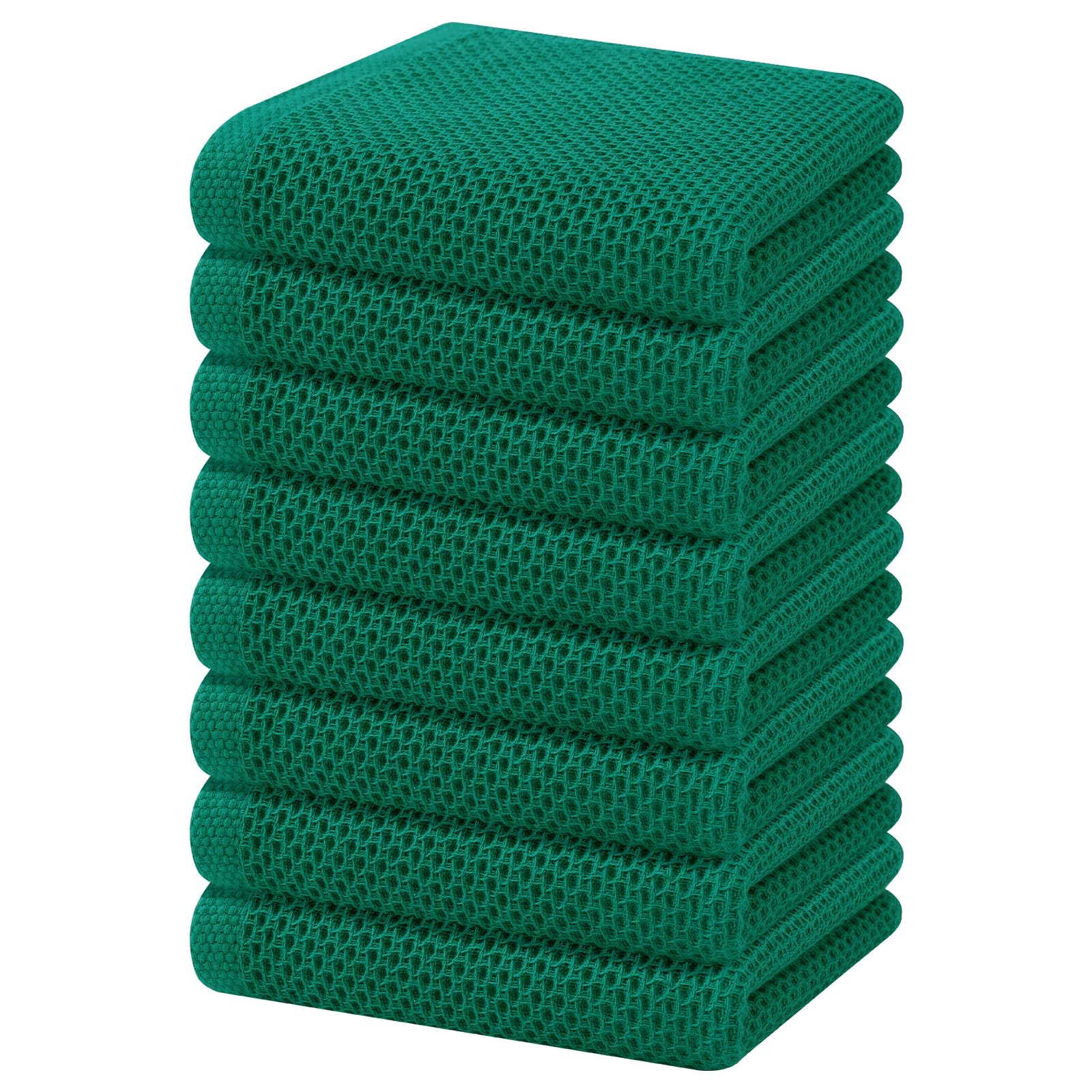 100% Cotton Waffle Weave Kitchen Dish Towels 8 (8 Count)