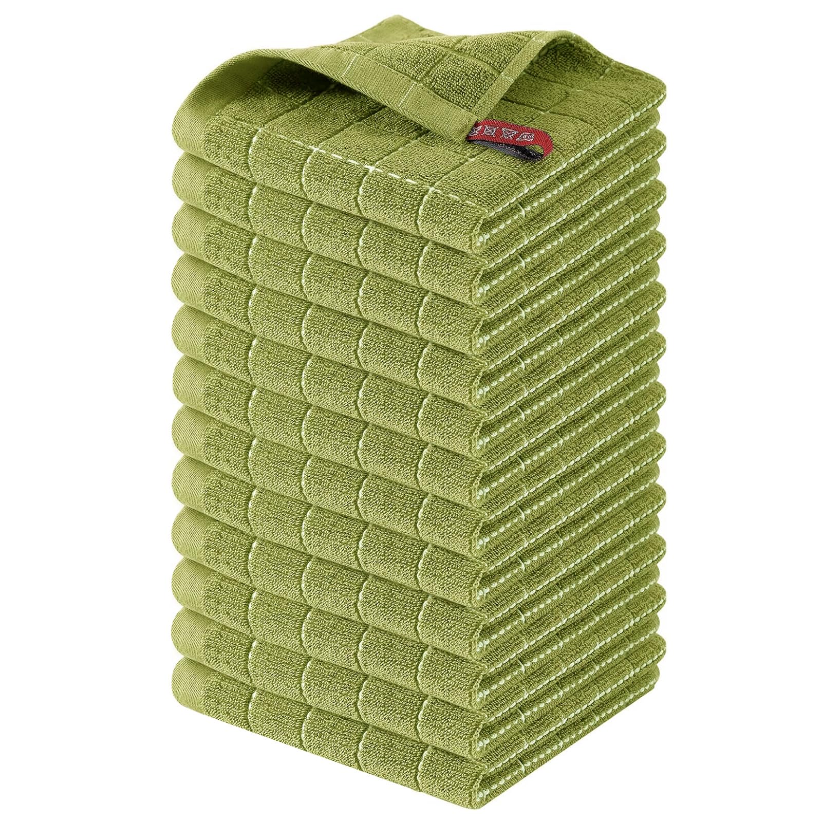 100% Cotton Terry Kitchen Dish Cloths (12 Count)