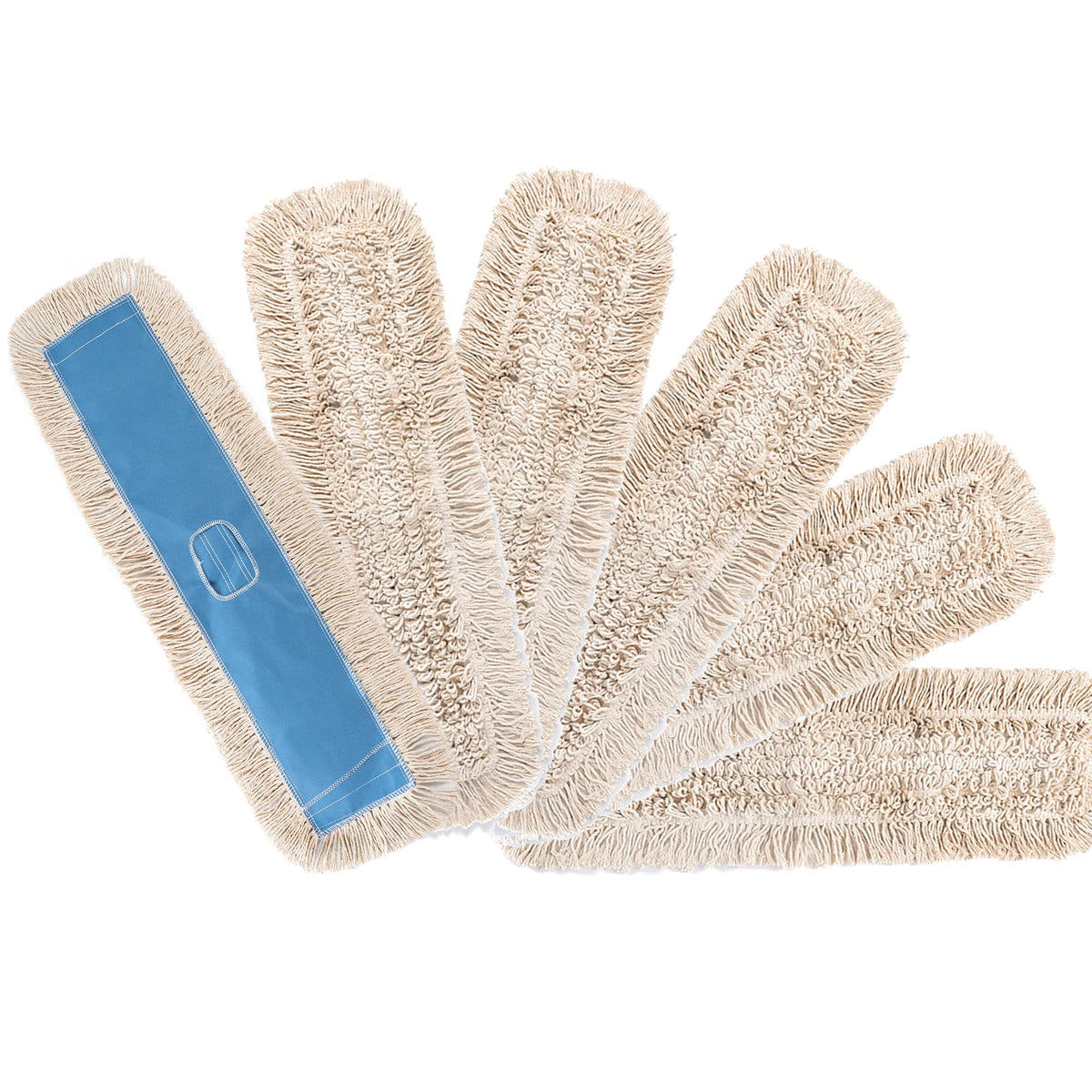 Matthew Cleaning 36'' Industrial Strength Cotton Dust Mop Refill Washable Replacement Heads for Residential & Commercial Use Fit Standard Dust Mop Frames (6 Count)