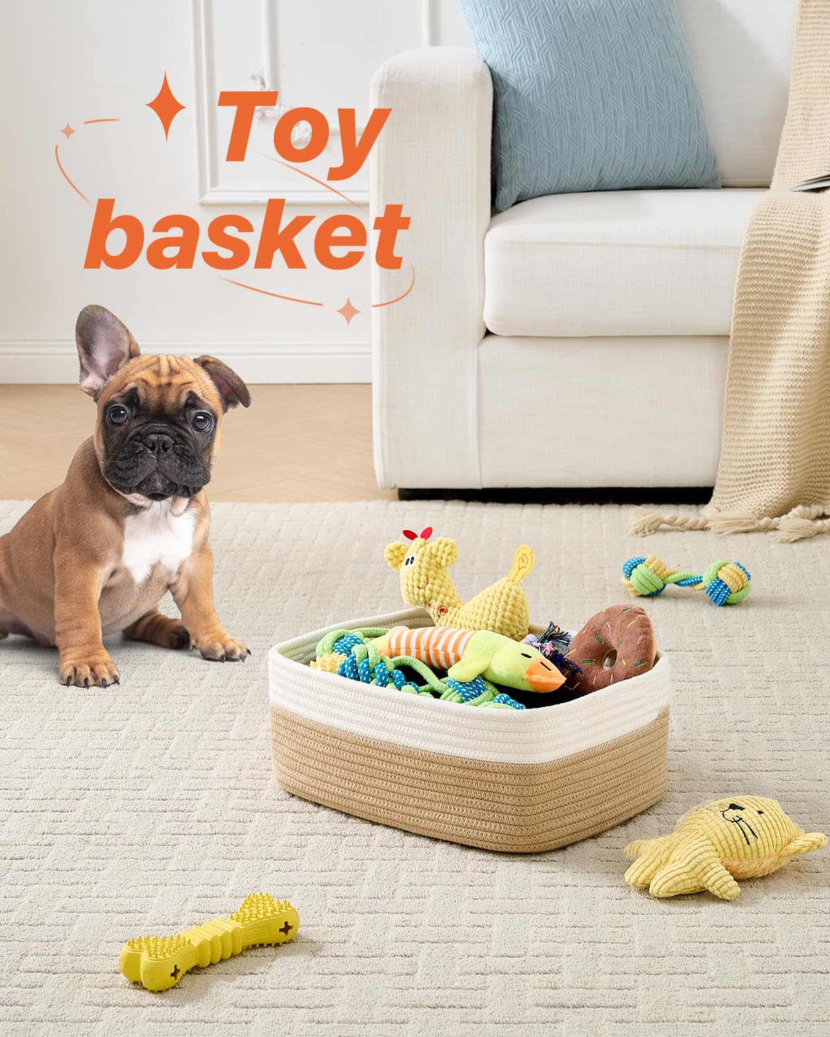 Small Woven Storage Basket for Organizing (3 Count)