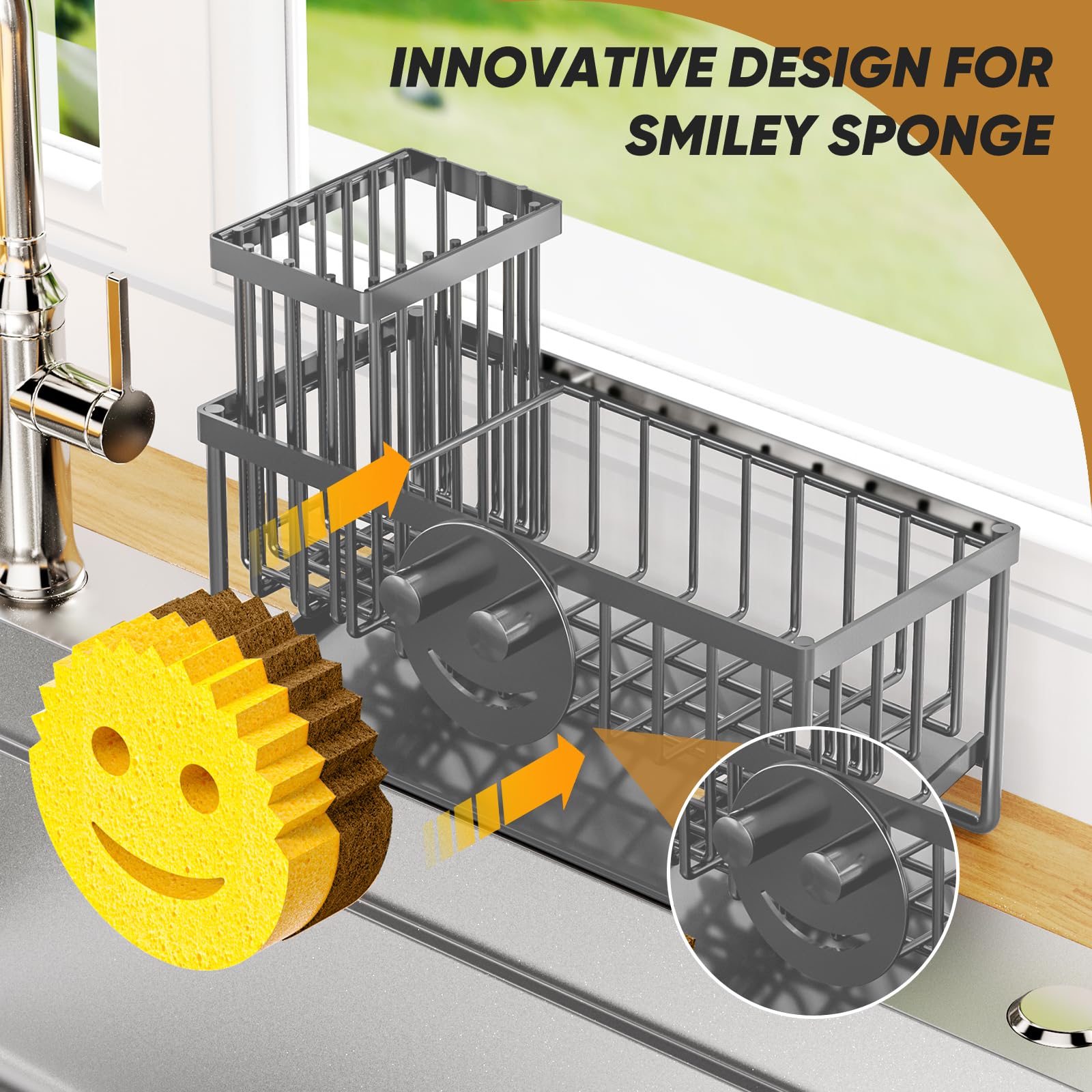 Sponge Holder for Kitchen Sink