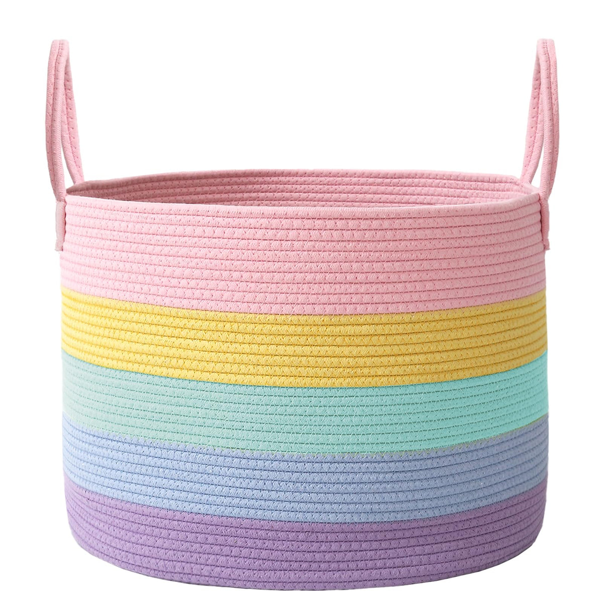 115L Extra Large Machine Washable Cotton Rope Blanket Basket
