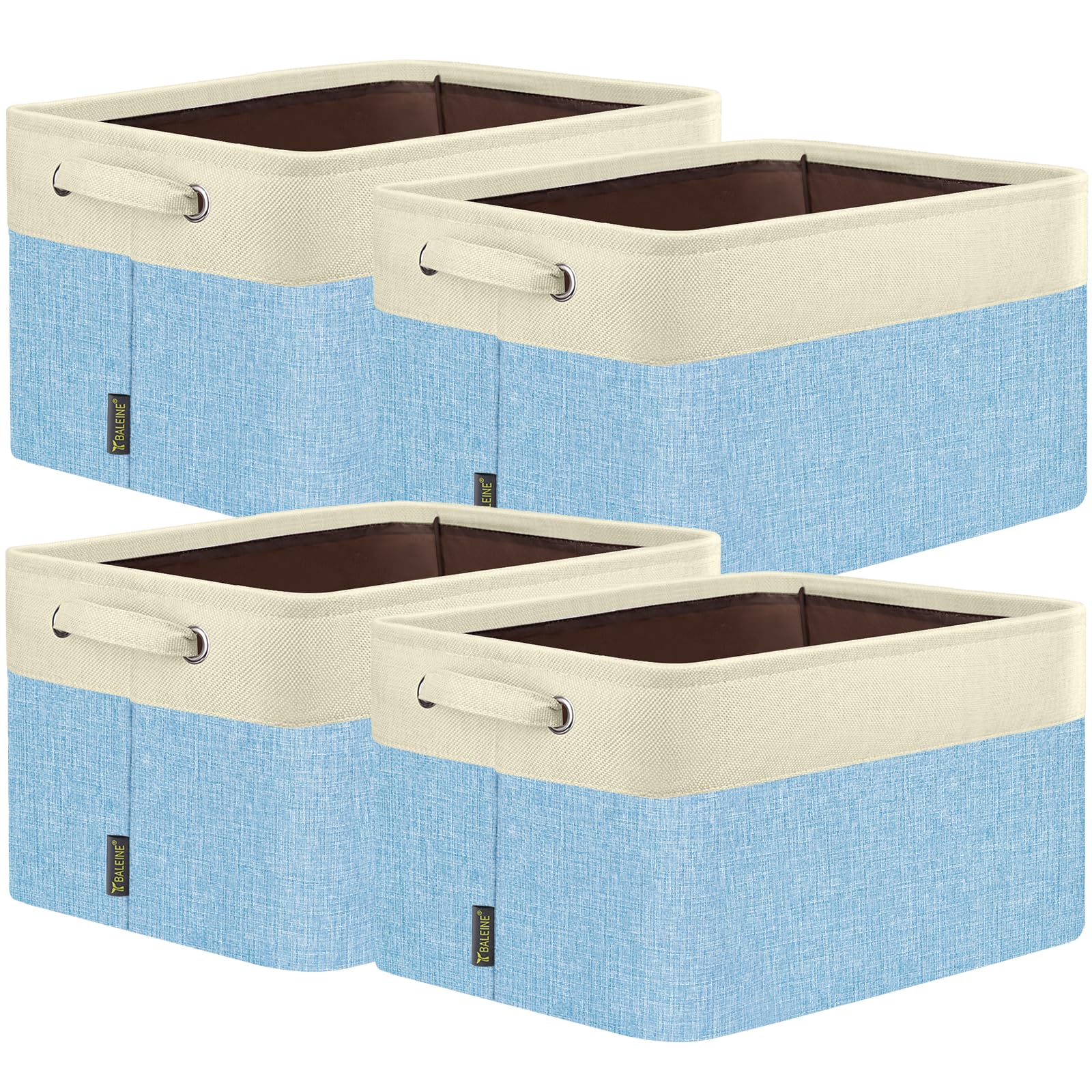4 Pack Fabric Closet Storage Bins for Shelves (4 Count)