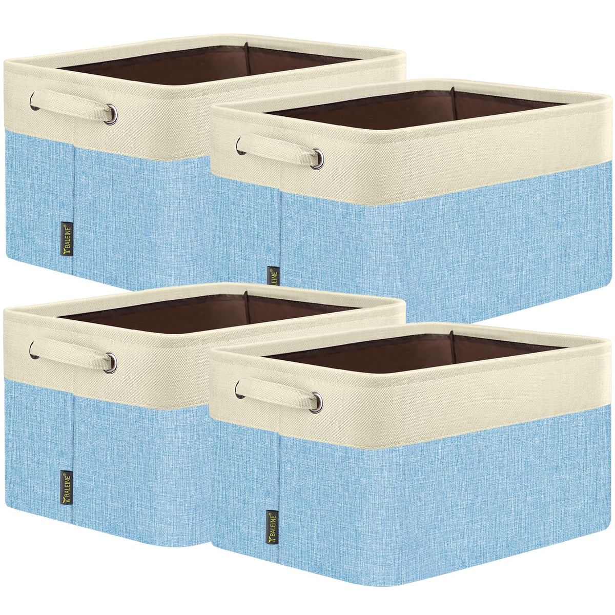 4 Pack Fabric Closet Storage Bins for Shelves (4 Count)