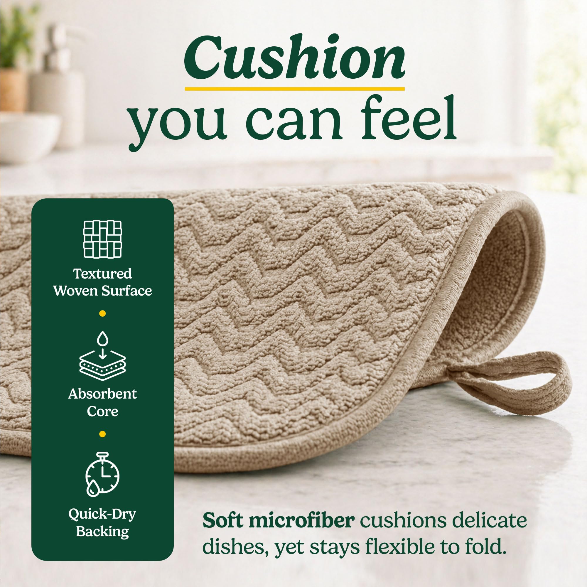 Cuisinart Dish Drying Mat for Kitchen Counter (2 Count)