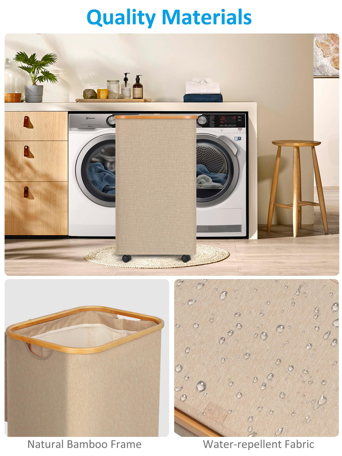 Laundry Basket with Wheels