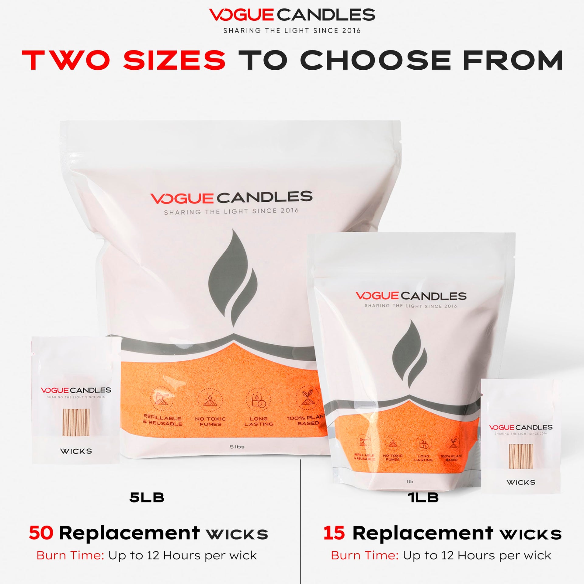 Vogue Candles Orange Pearled Candle Sand Wax (80 Ounce)