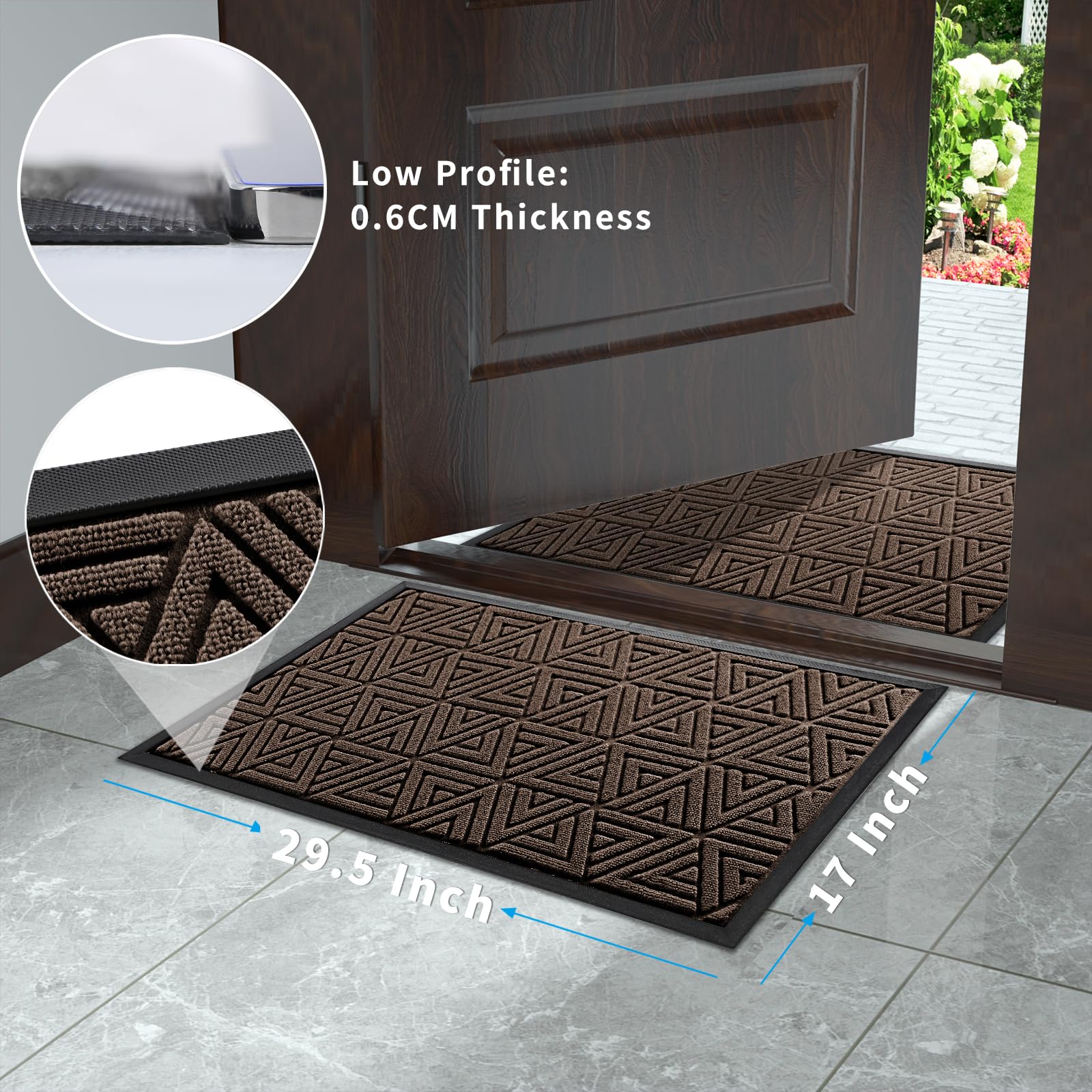Outdoor Mats for Front Door 29.5x17