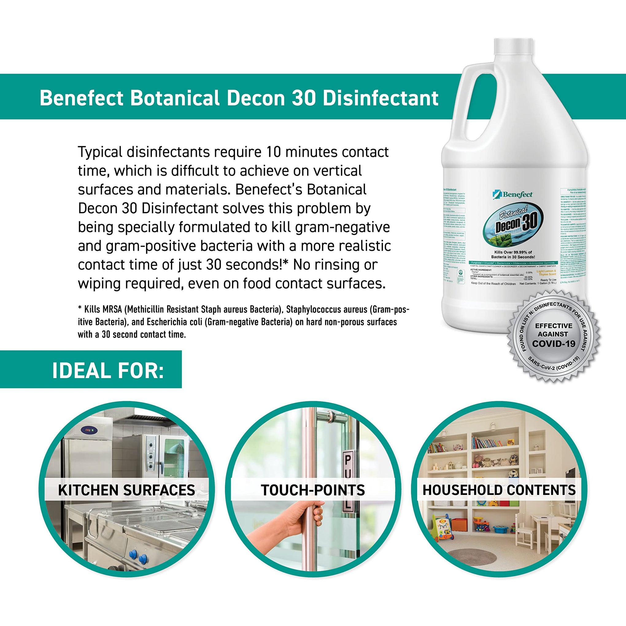 Botanical Decon 30 Disinfectant Cleaner (128 Fl Oz)