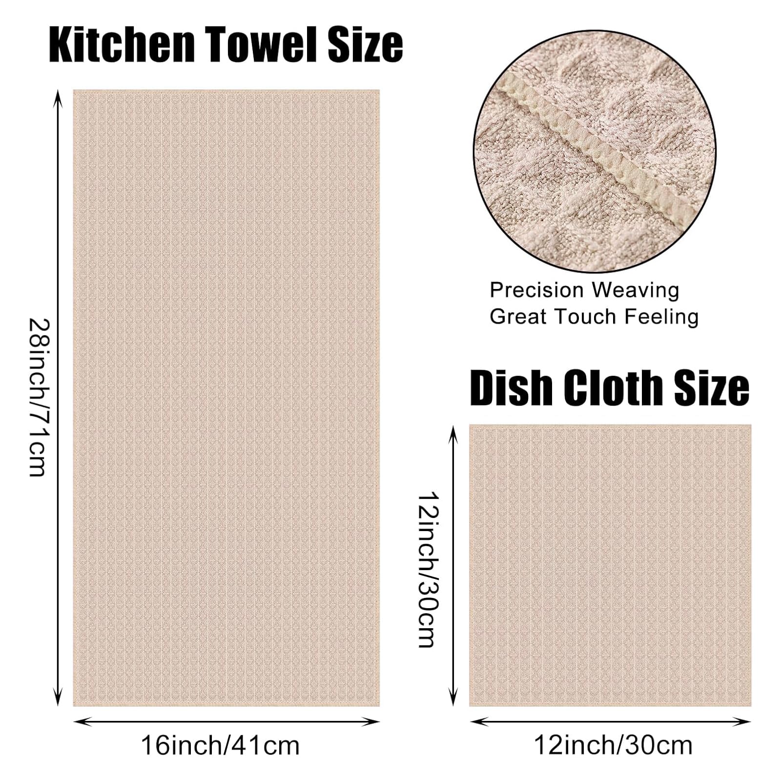 Microfiber Kitchen Towels and Dishcloths Sets (8 Count)
