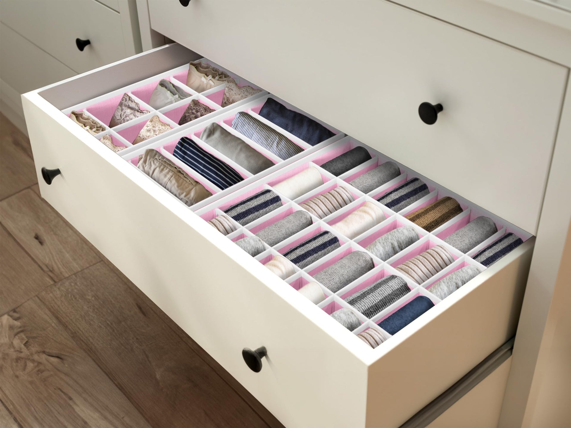 4 Pack Drawer Organizer Set for Underwear (4 Count)