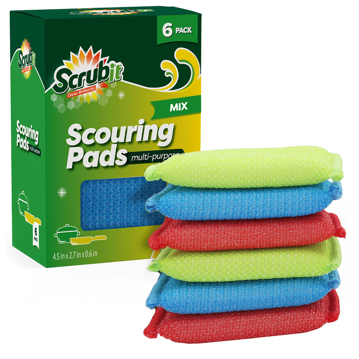 Multi Purpose Scouring Pad (6 Count)