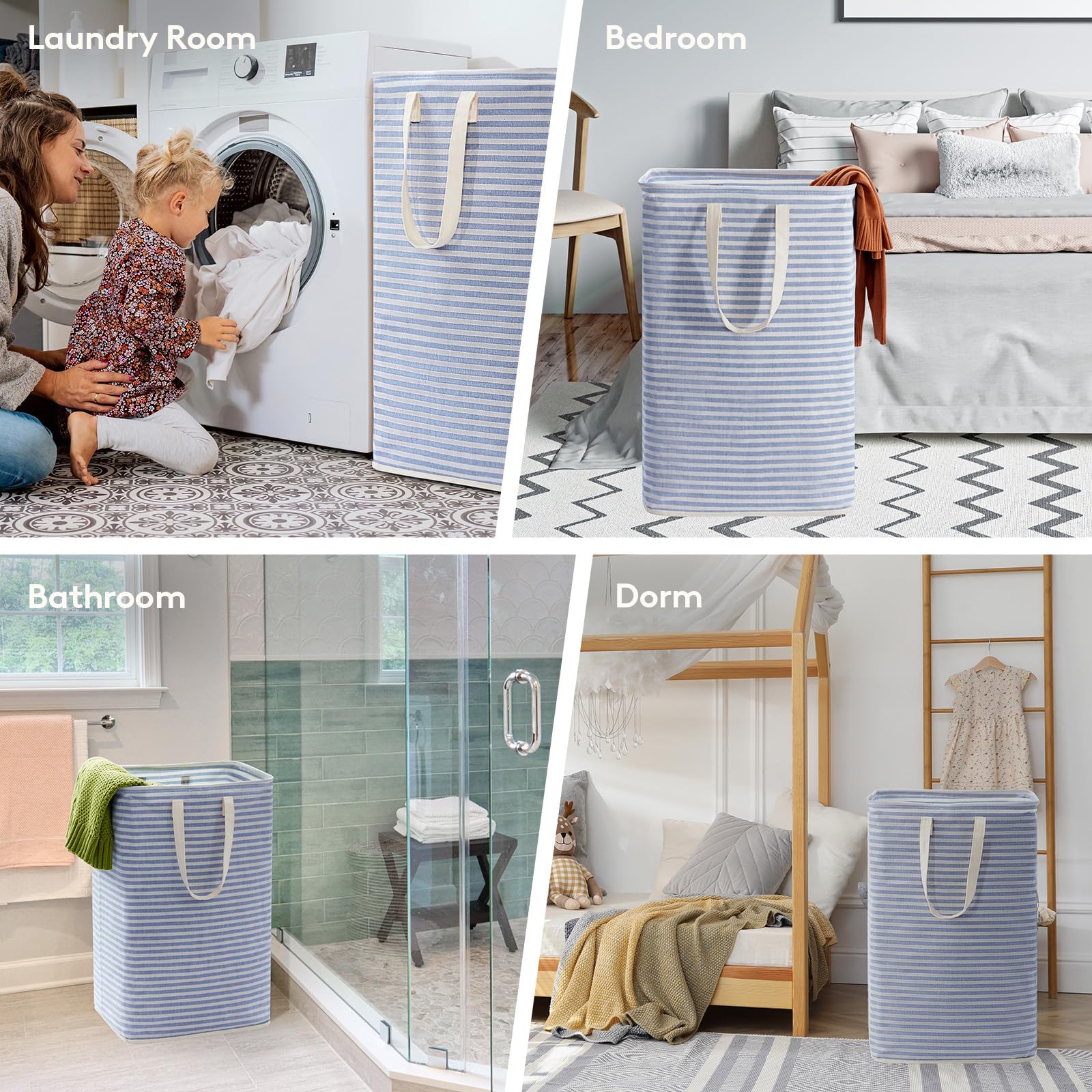 2 Pack Laundry Basket 80L Each