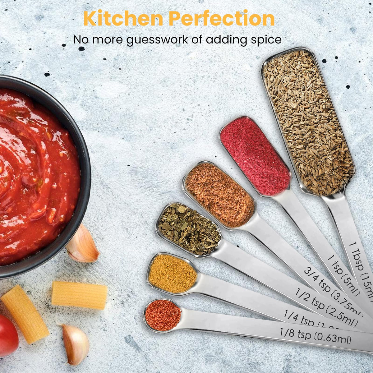 Stainless Steel Measuring Spoons Set of 6 (6 Count)