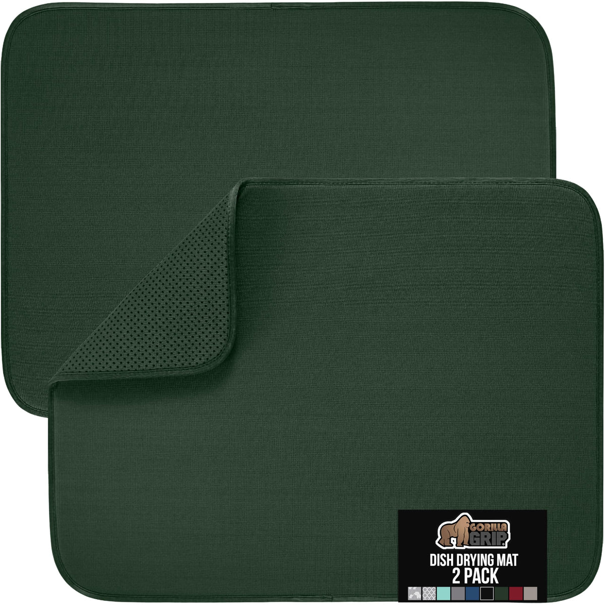 Ultra Water Absorbent Microfiber Dish Drying Mat (2 Count)