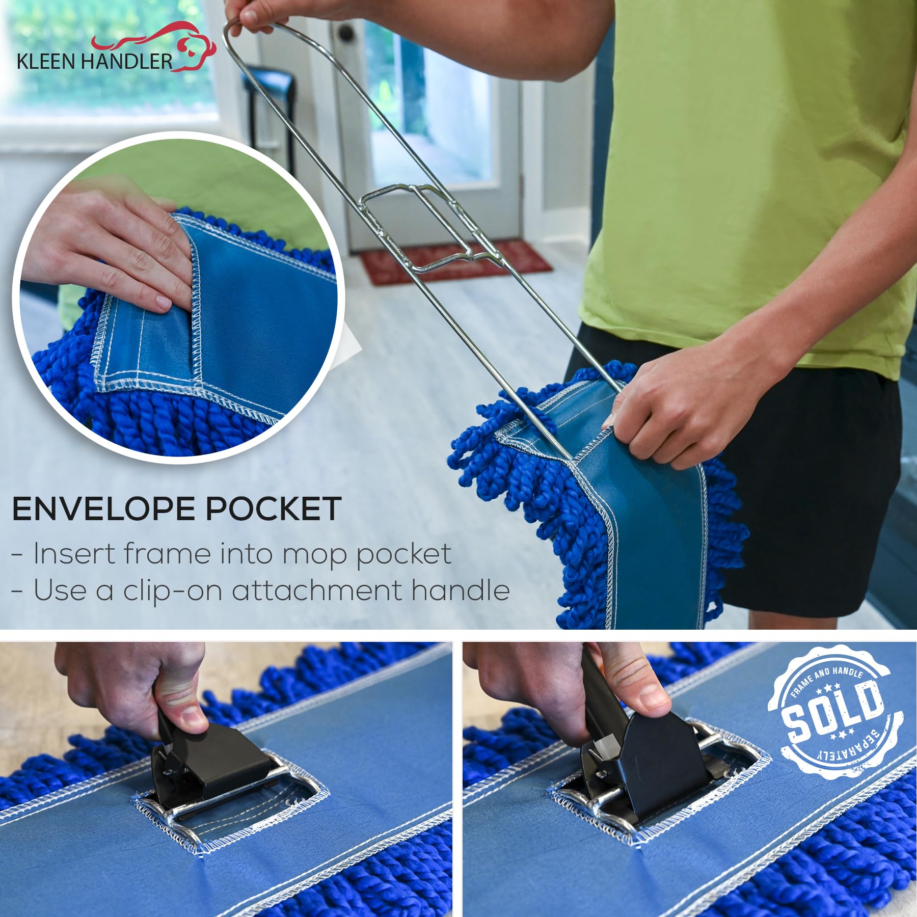 48" Microfiber Dust Mop Head Replacement (3 Count) - ModHome Supplies