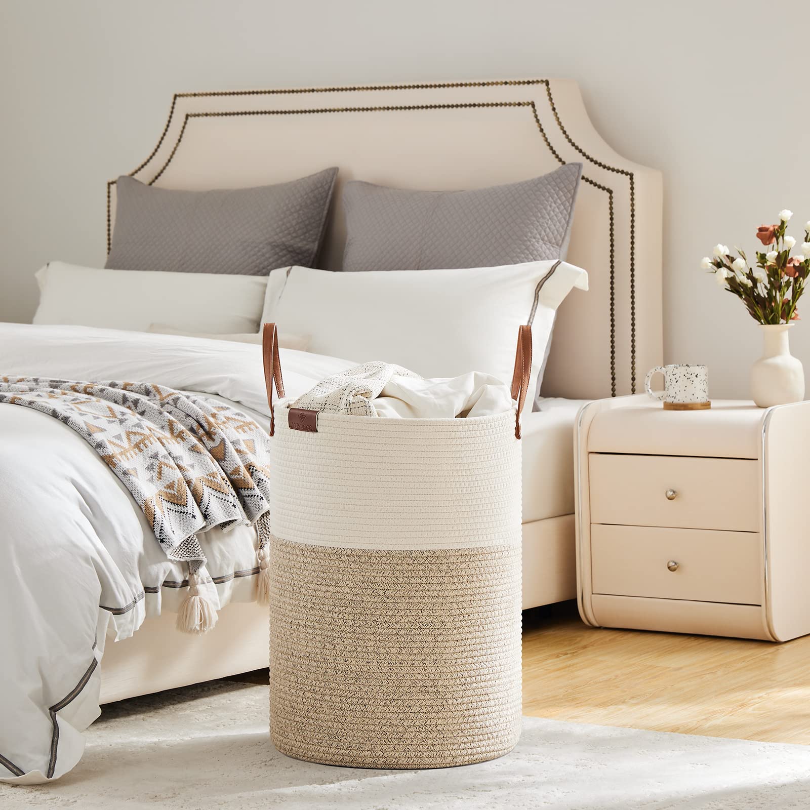 72L Tall Woven Rope Laundry Hamper (2434.6096 Fl Oz) - ModHome Supplies
