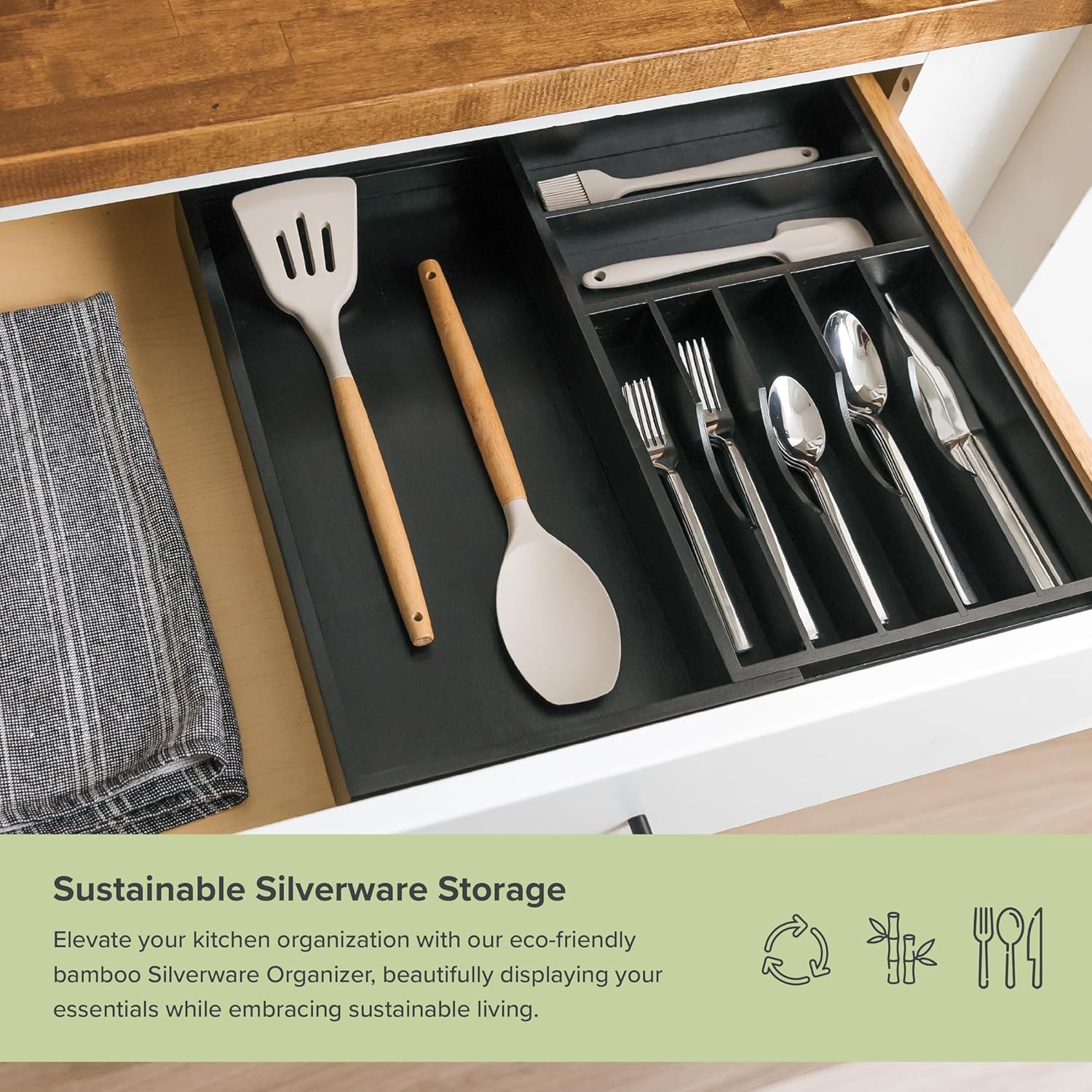 Silverware & Utensil Drawer Organizer