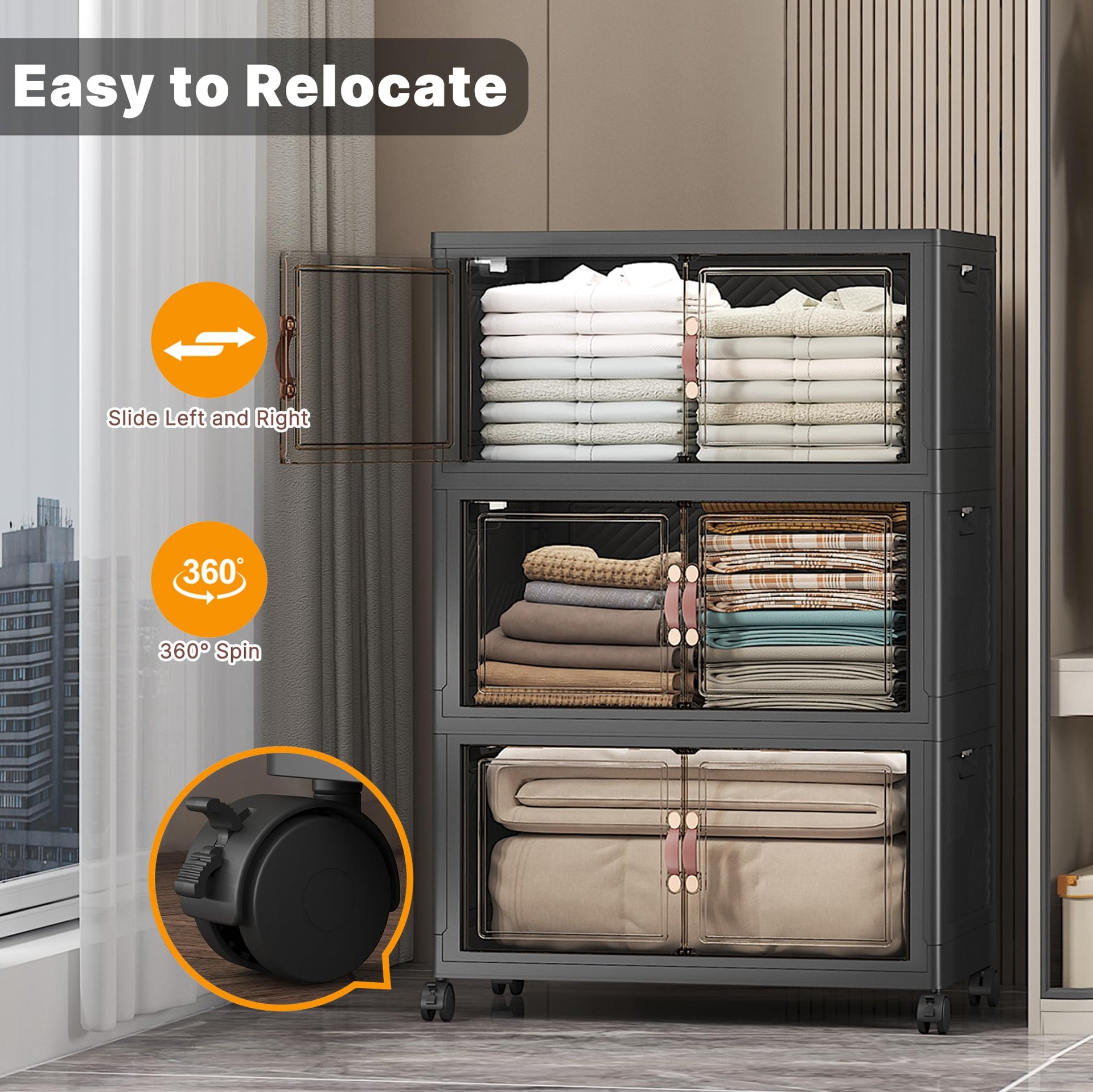 Stackable Storage Bins (3 Count)
