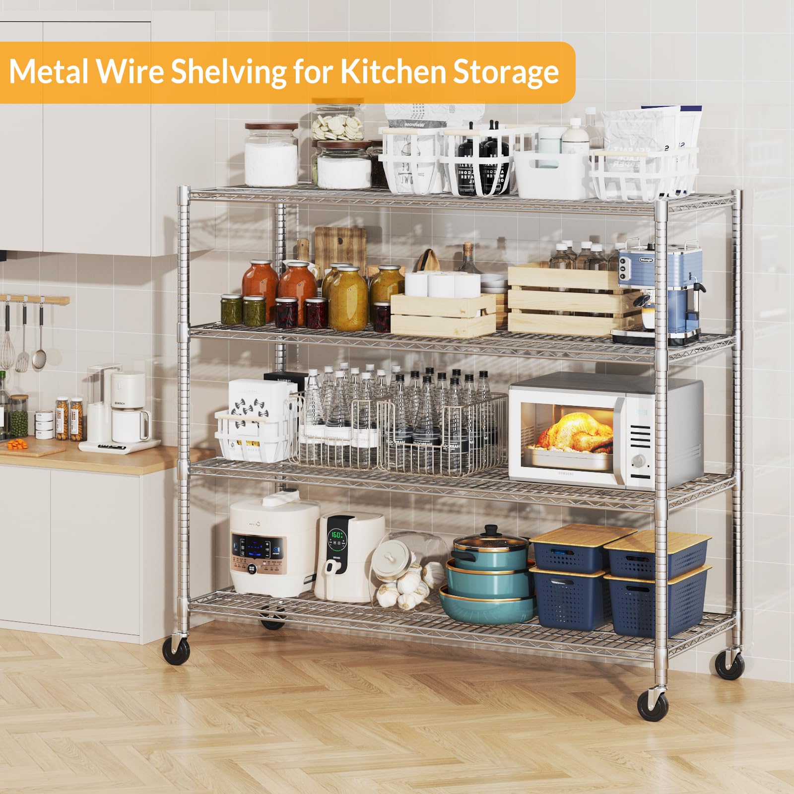 Storage Shelves with Wheels