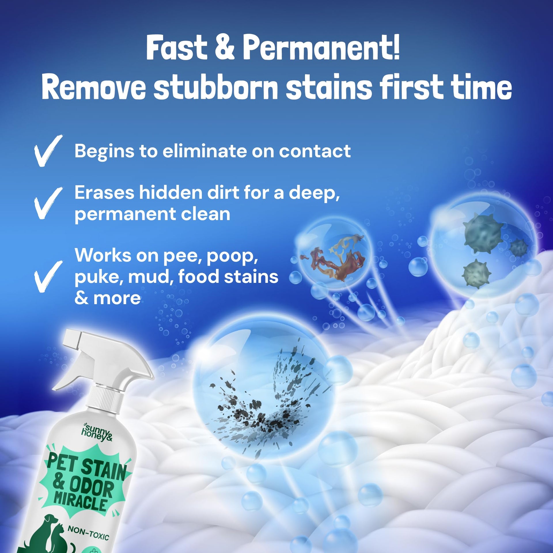 Pet Stain and Odor Remover Spray for Carpets (32 Fl Oz)