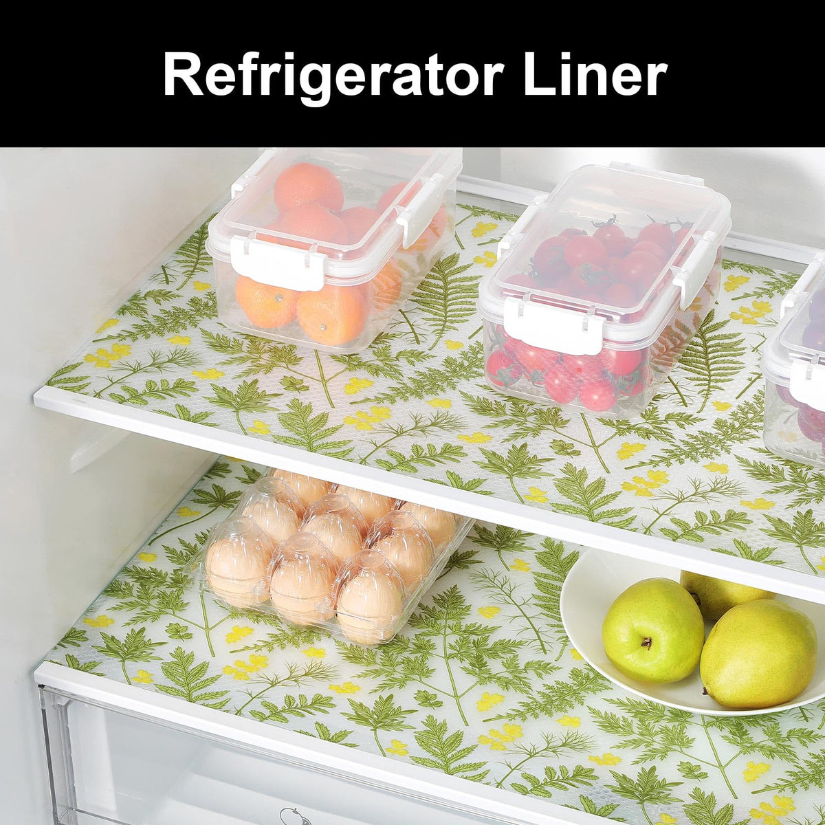 Fridge Liners Shelf Liner for Kitchen Cabinets Refrigerator Liners Waterproof & Oil