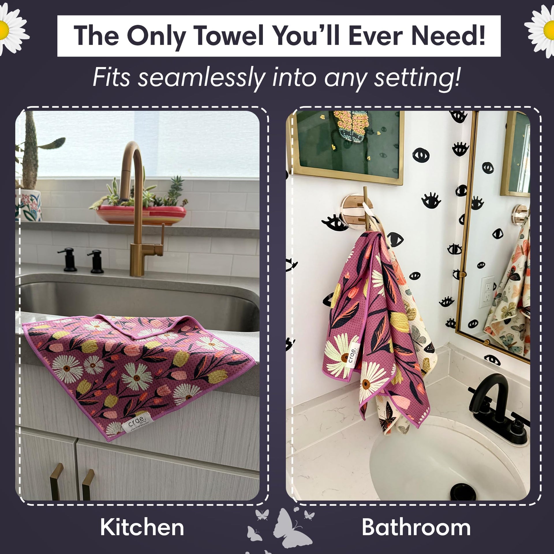 Microfiber Hand Towel & Washcloth Set (2 Count)