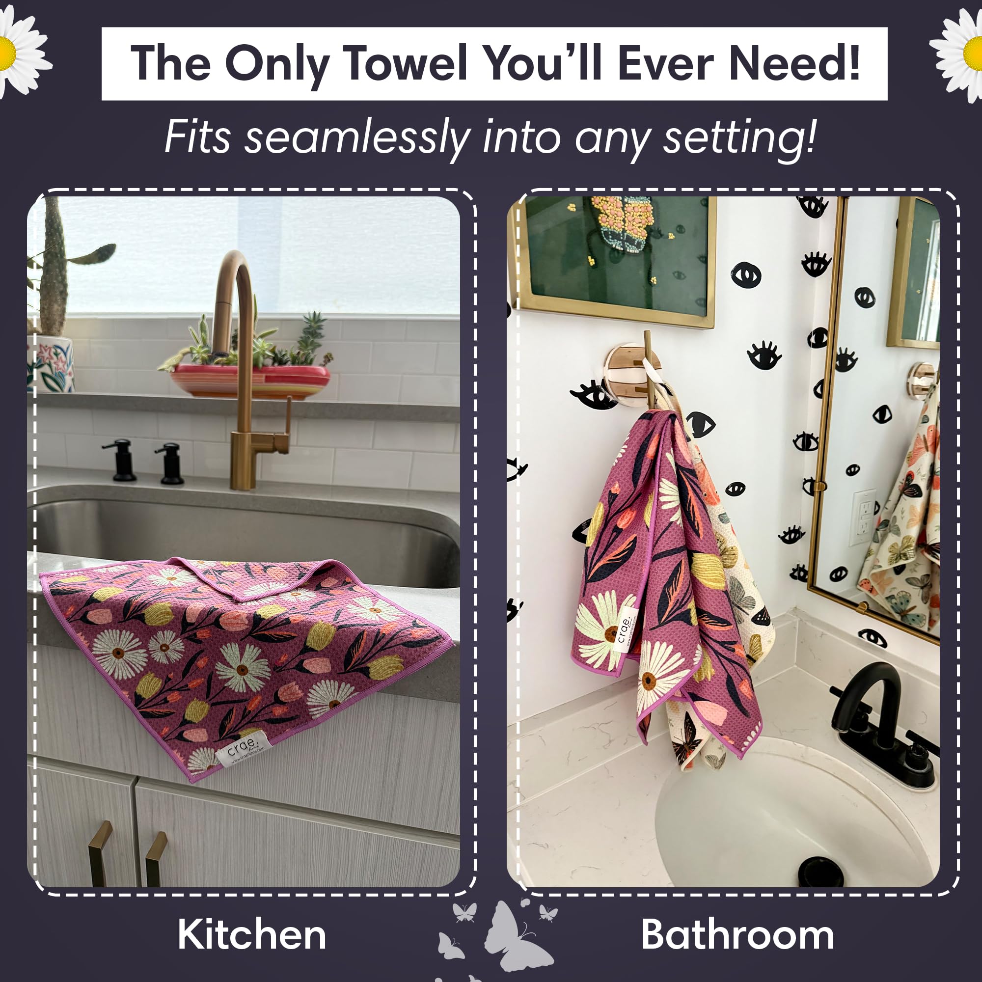 Microfiber Hand Towel & Washcloth Set (2 Count)