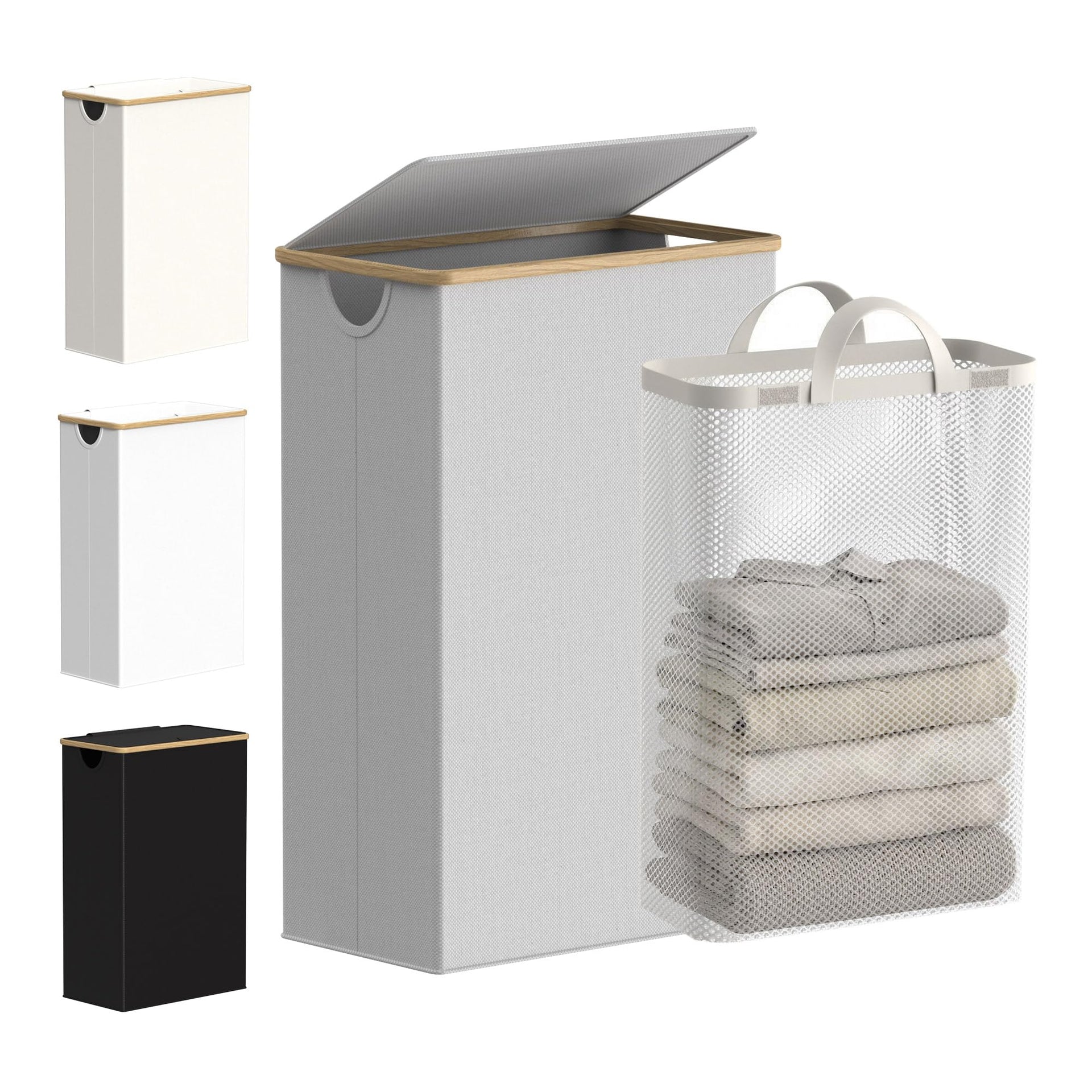 Slim Laundry Basket with Lid