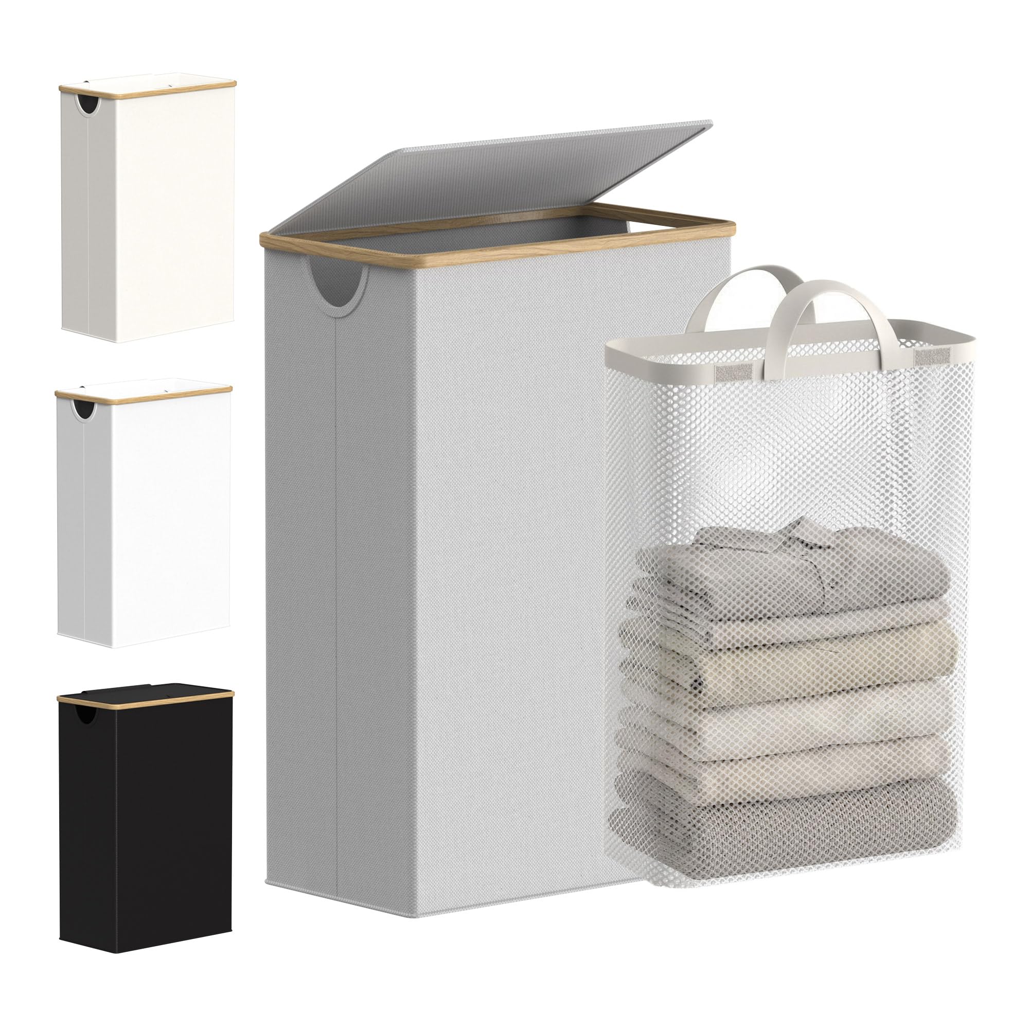Slim Laundry Basket with Lid