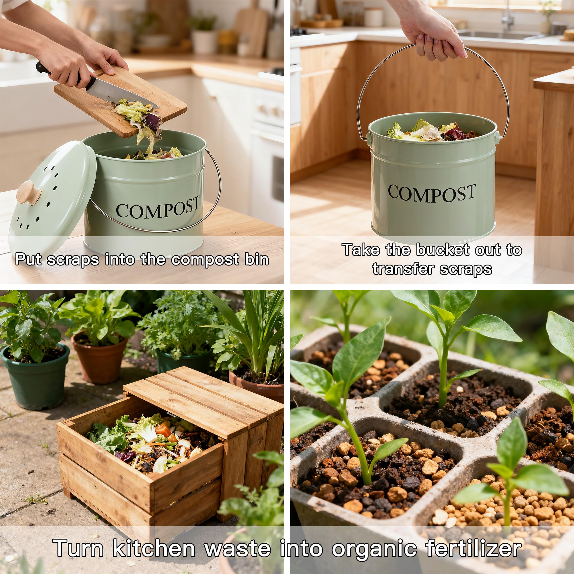 Compost Bin for Kitchen Counter