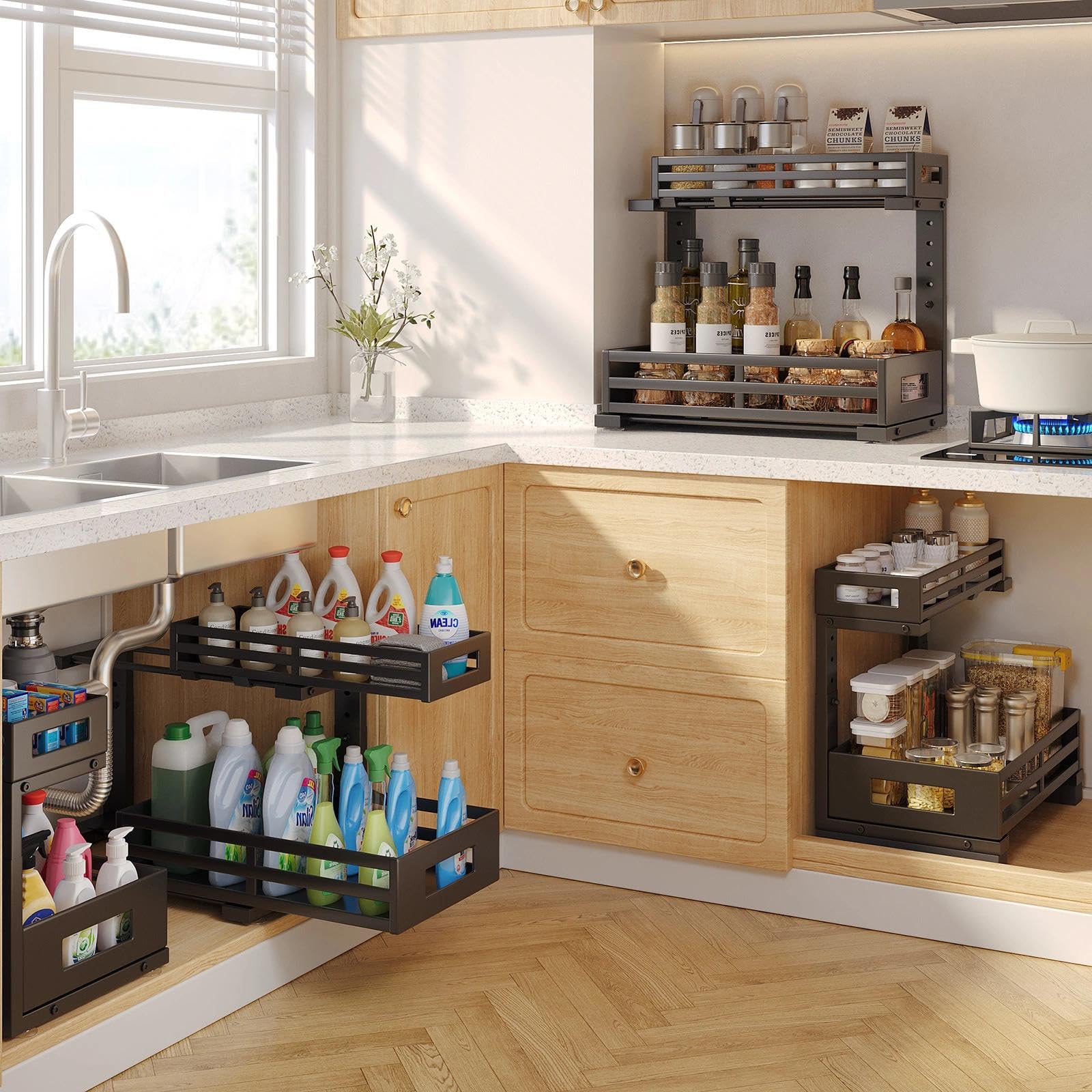 2 Pack Under Sink Organizer and Storage (2 Count)