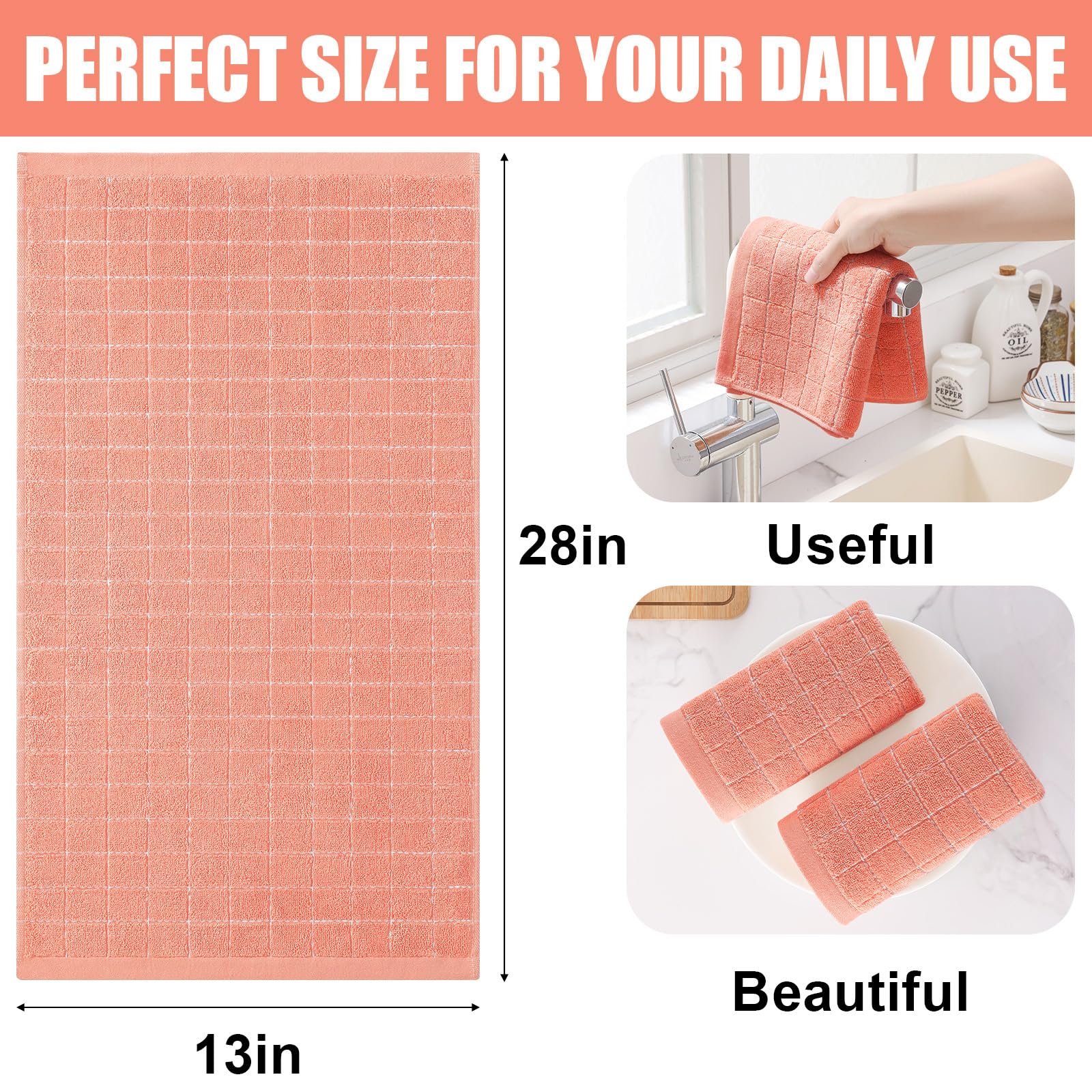 100% Cotton Terry Kitchen Towels (12 Count)