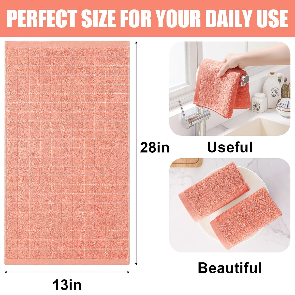 100% Cotton Terry Kitchen Towels (6 Count)