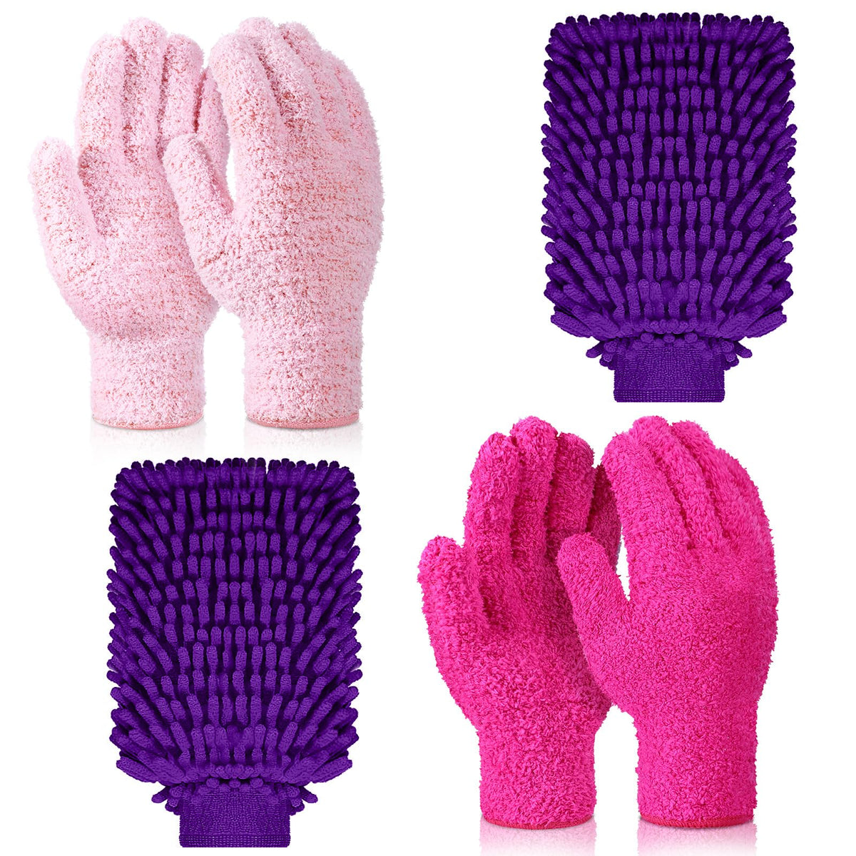 6 Pcs Micro Dusting Mitt Plant Cleaning