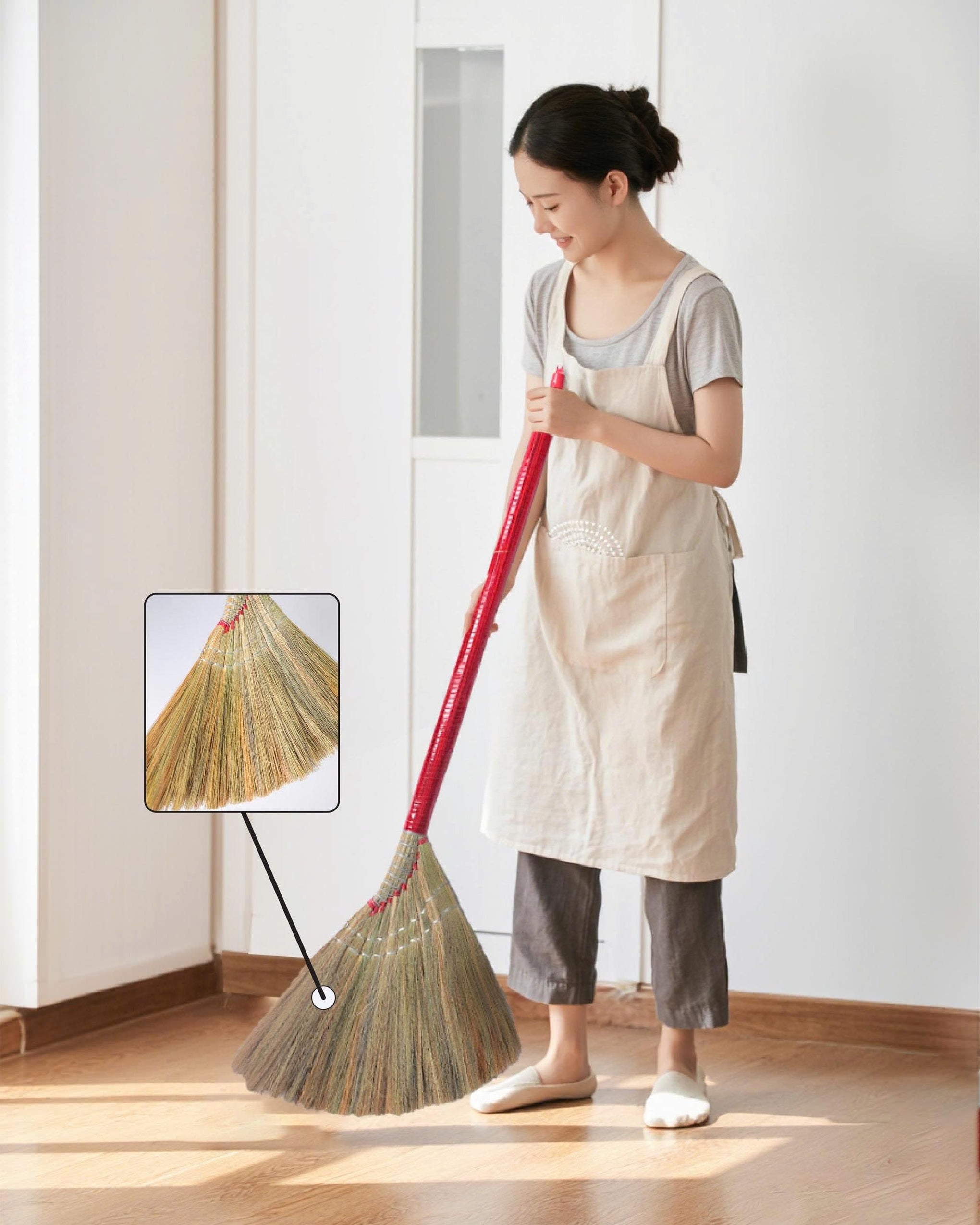 Coco Deluxe Vietnamese Natural Straw Broom