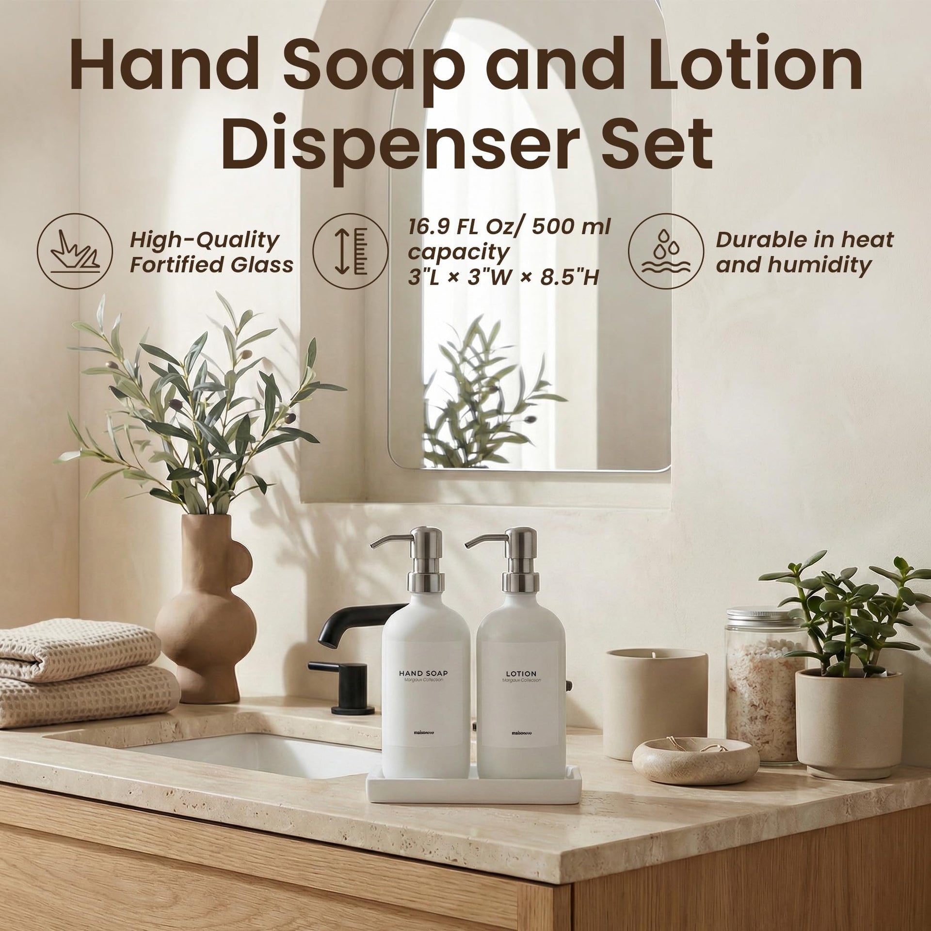 Bathroom Soap Dispenser Set (3 Count)