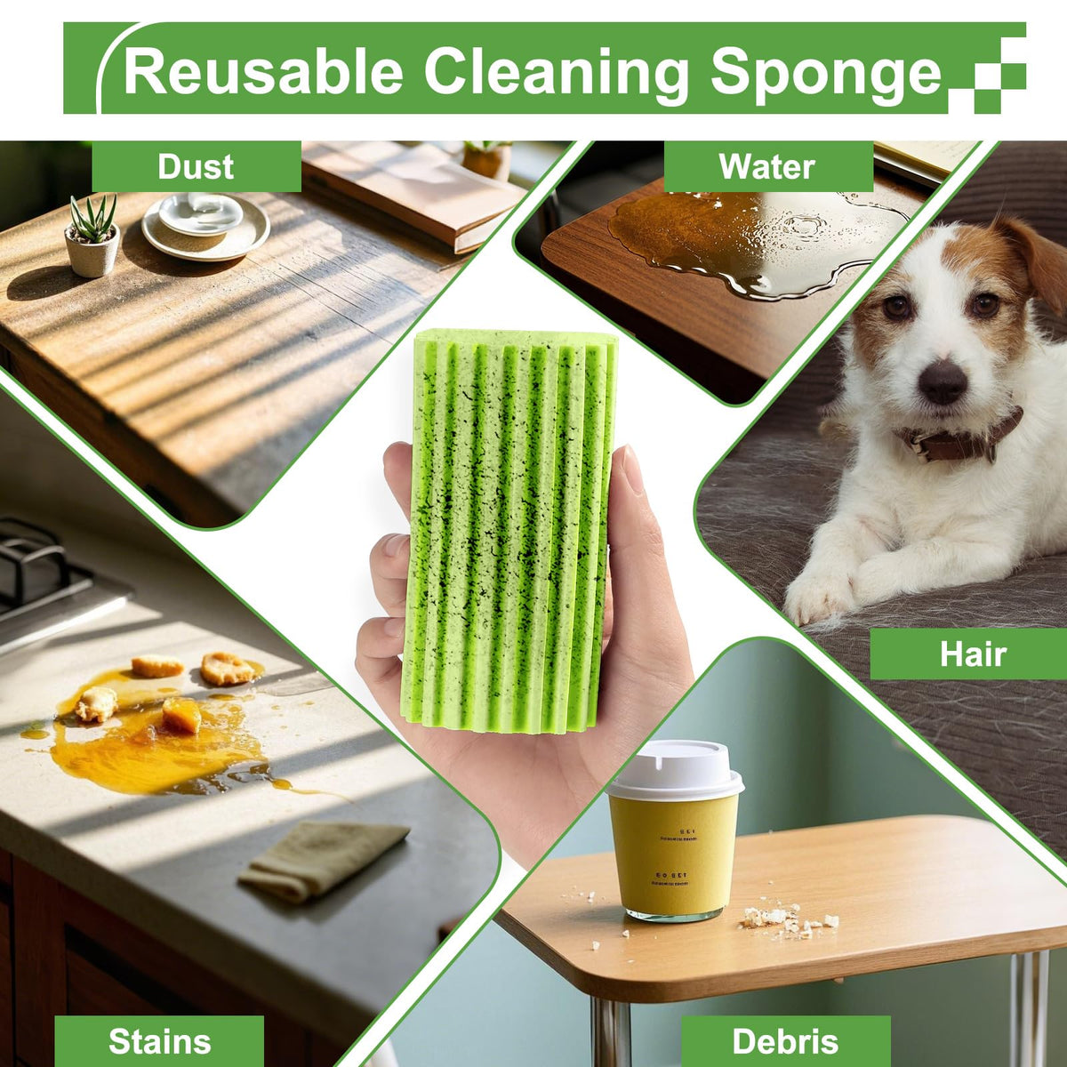 Damp Clean Duster Sponge (4 Count)