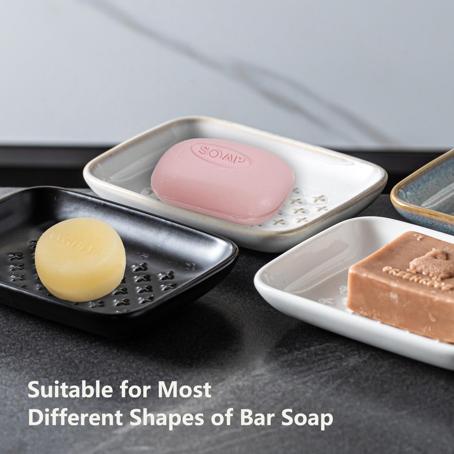 Ceramic Soap Dish for Bar Soap