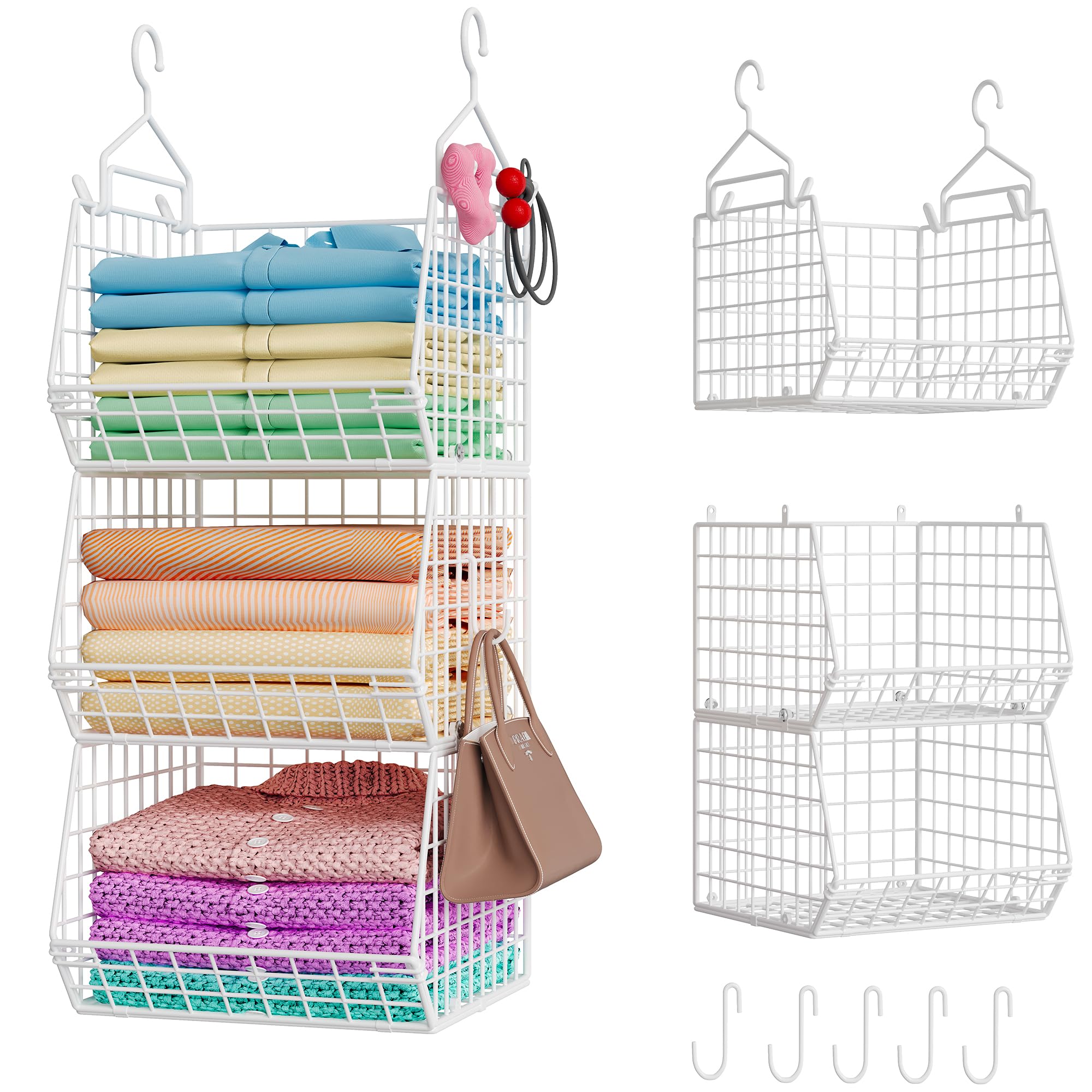 3 Tier Foldable Closet Organizer