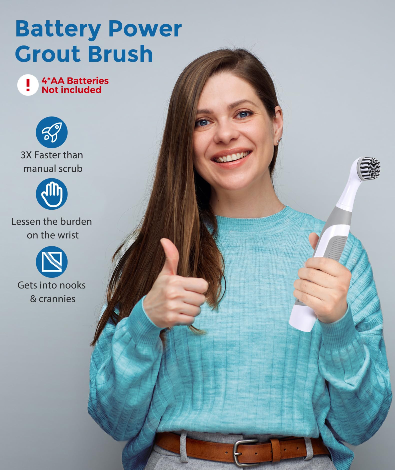 Electric Cleaning Brush with Battery Power