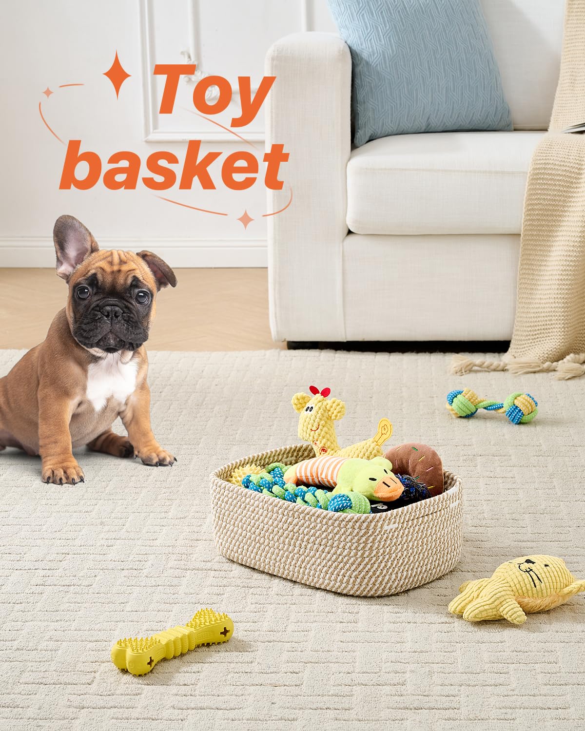 Small Woven Storage Basket for Organizing (3 Count)