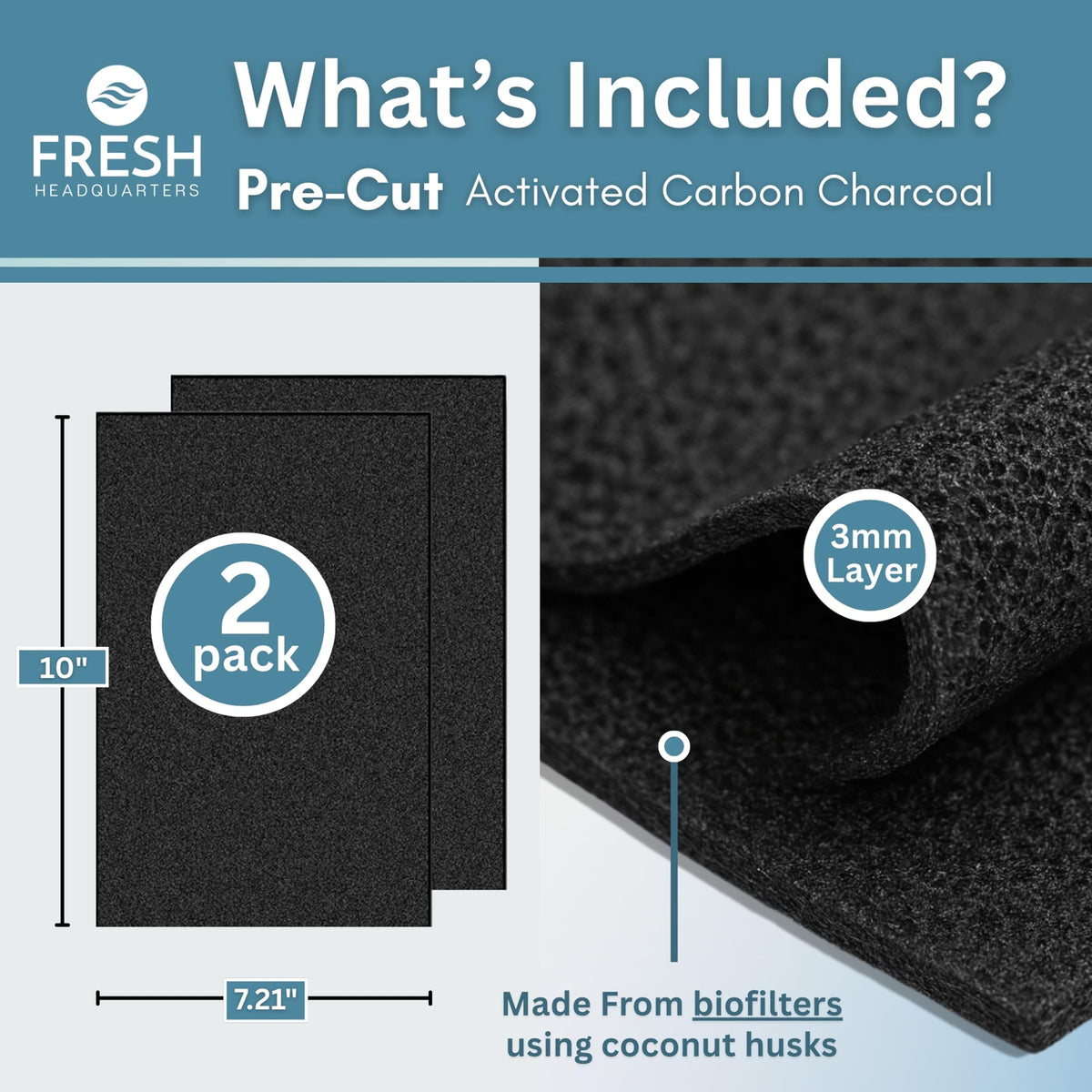 Activated Carbon Microwave Charcoal Filters (2 Count)