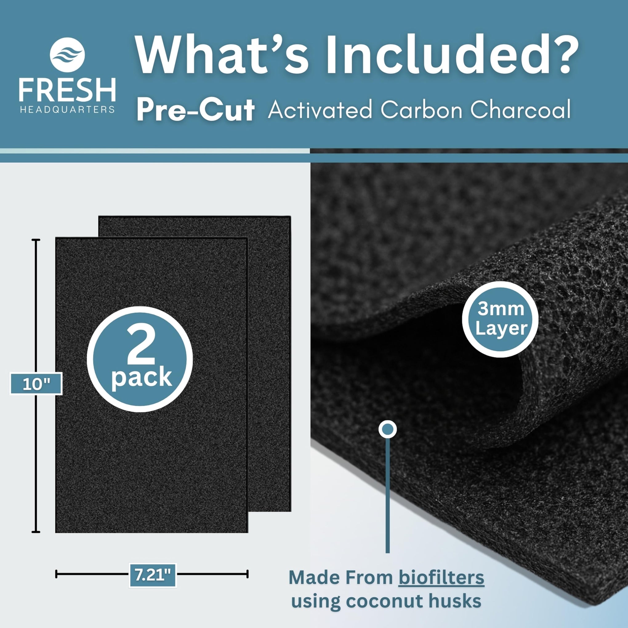 Activated Carbon Microwave Charcoal Filters (2 Count)