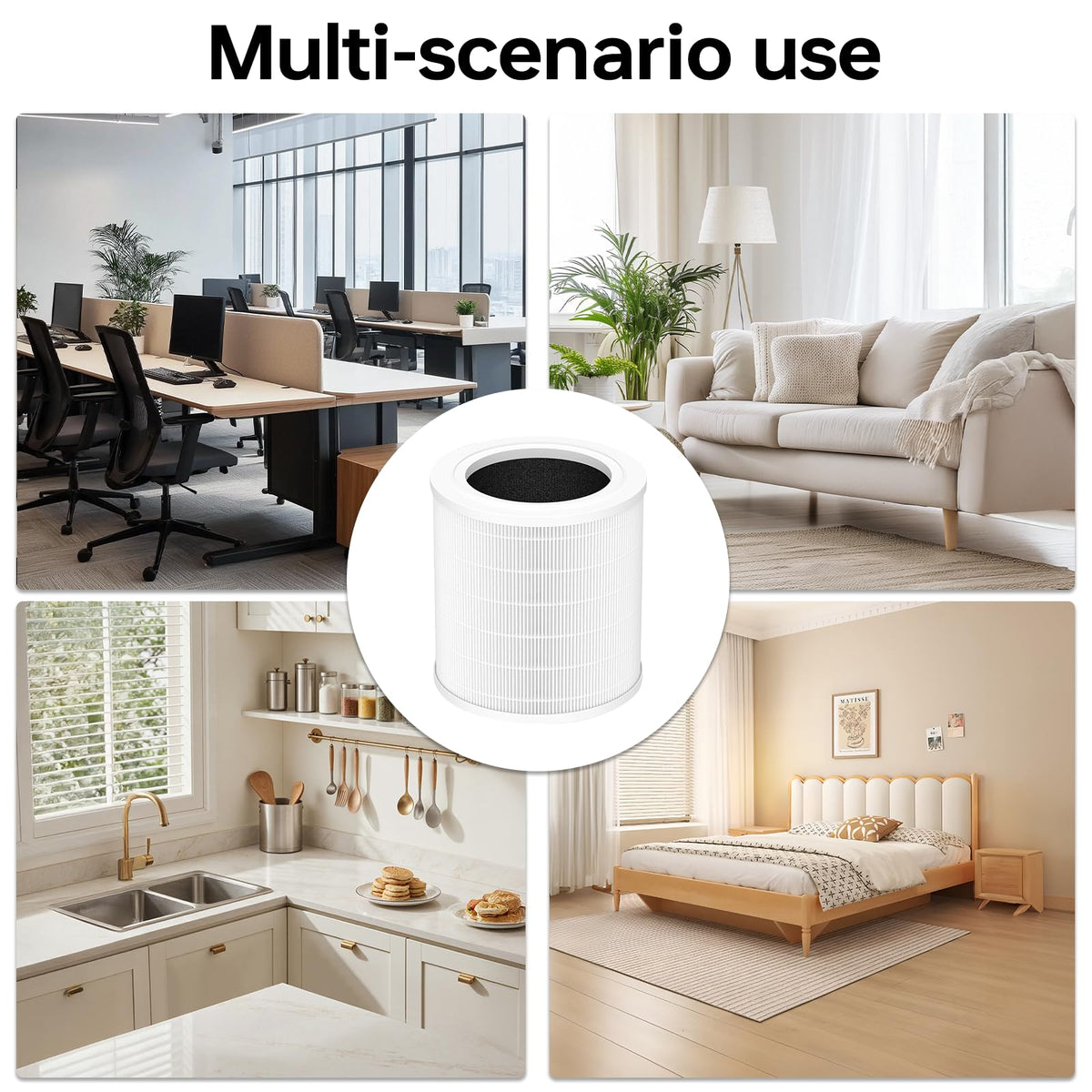 2 Pack A2001 Replacement Filter Compatible with A2001 Air Purifier (2 Count)