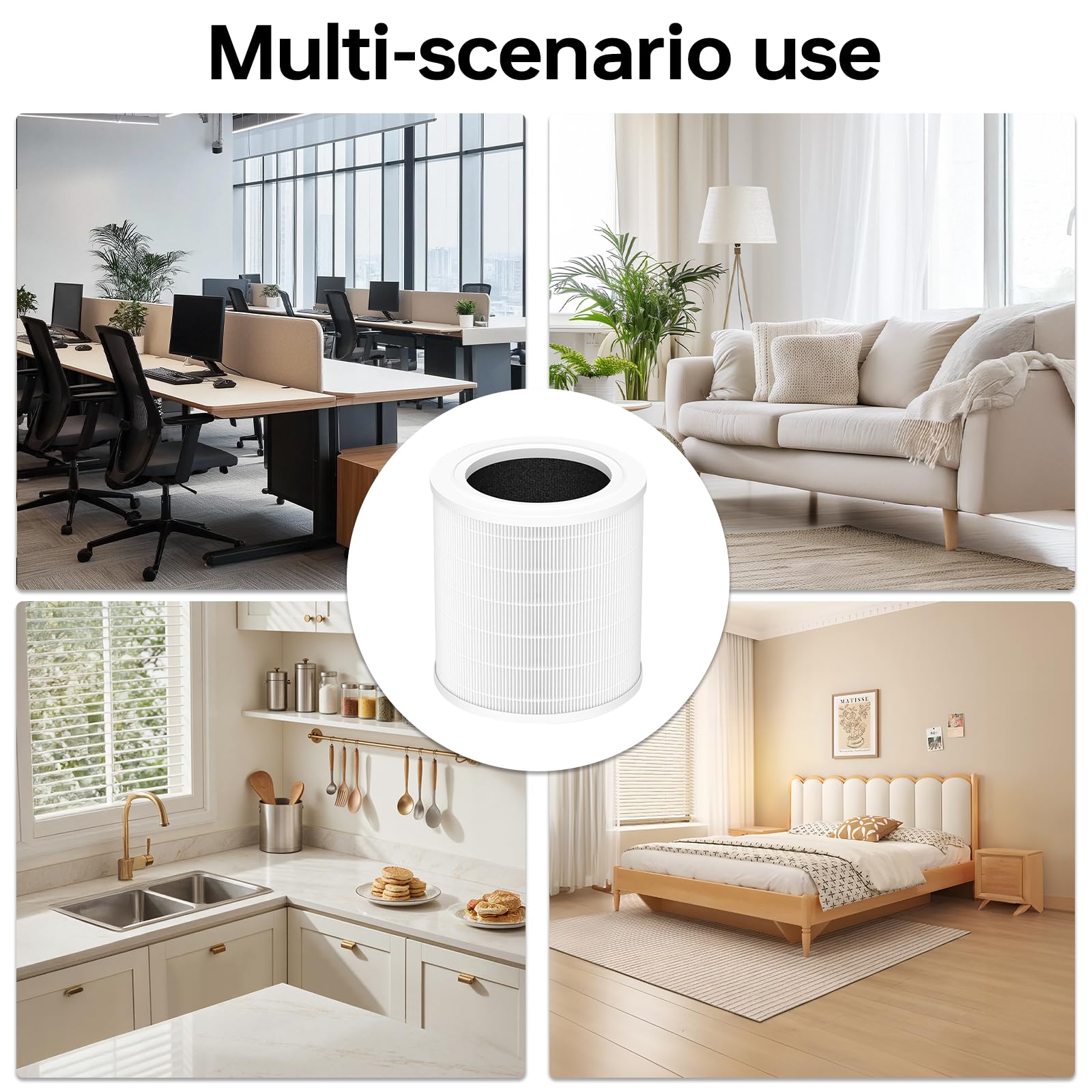 2 Pack A2001 Replacement Filter Compatible with A2001 Air Purifier (2 Count)